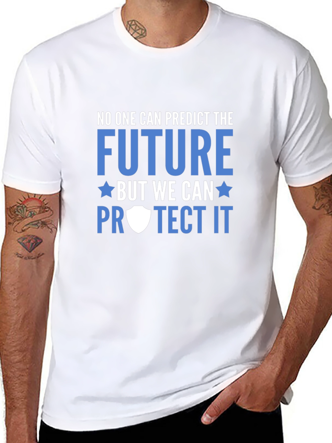 Predict The Future Protect It Black Tee