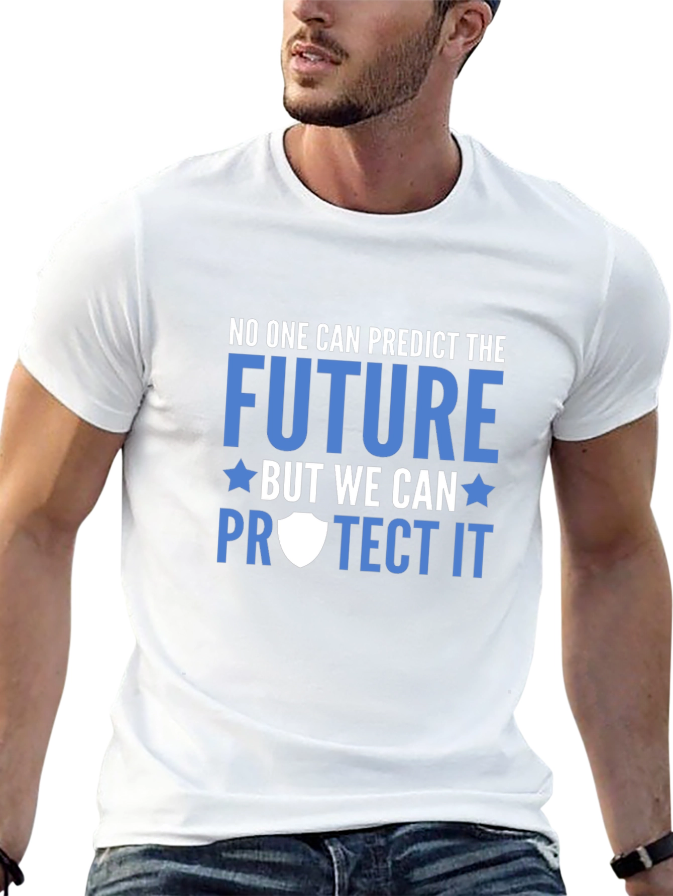 Predict The Future Protect It Black Tee