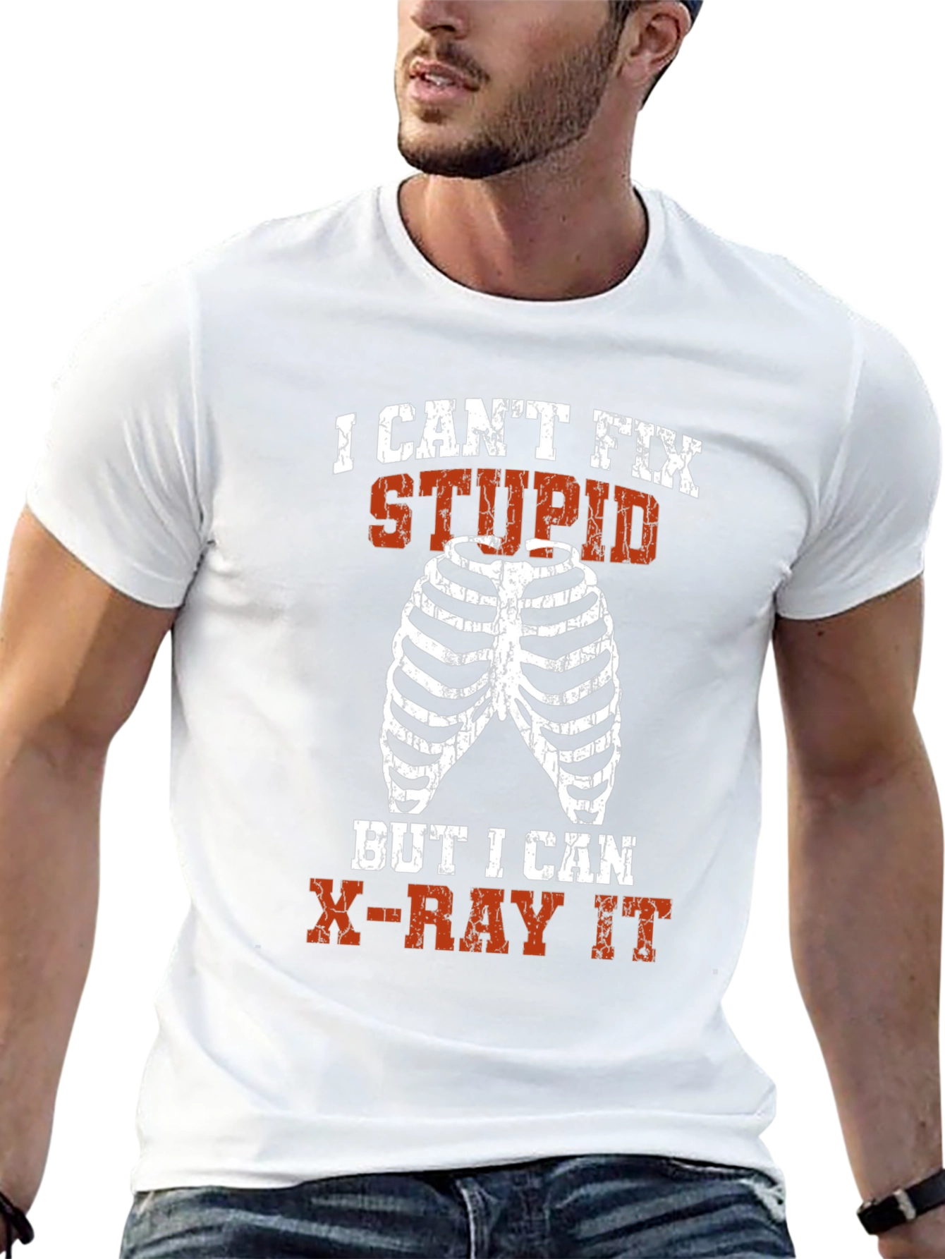 Funny Radiology T-Shirt: X-Ray Rib Cage Graphic