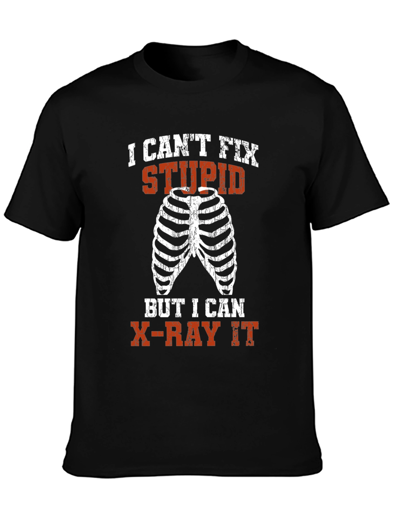 Funny Radiology T-Shirt: X-Ray Rib Cage Graphic