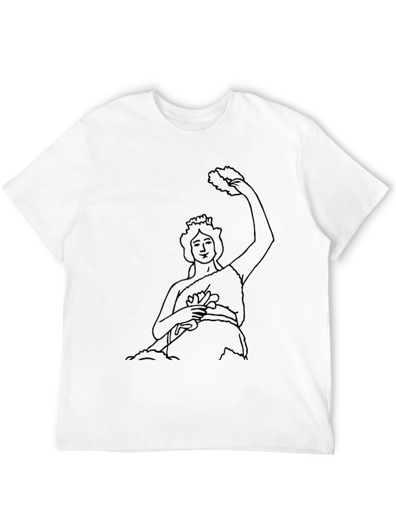 Black T-Shirt with Goddess Graphic