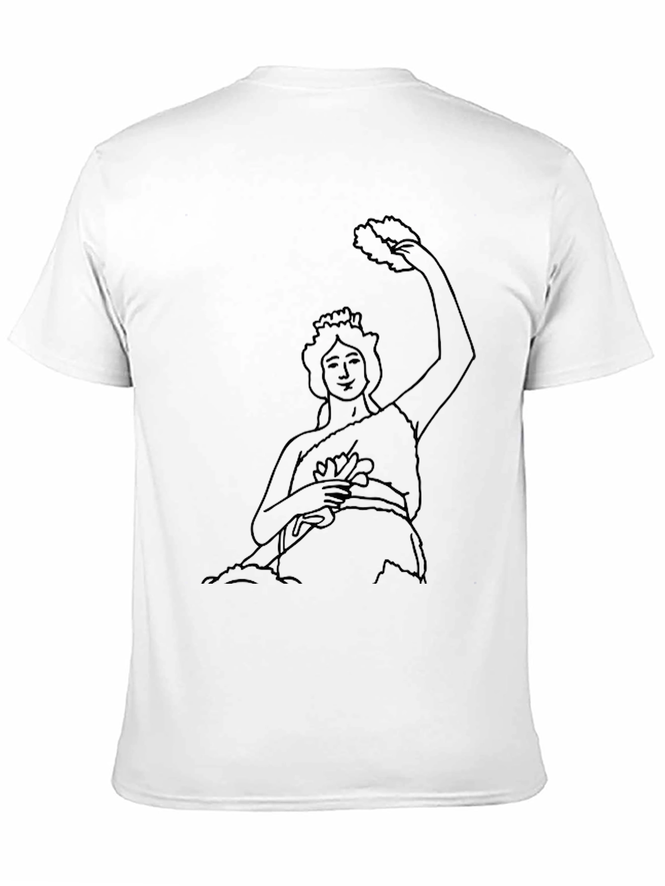 Black T-Shirt with Goddess Graphic