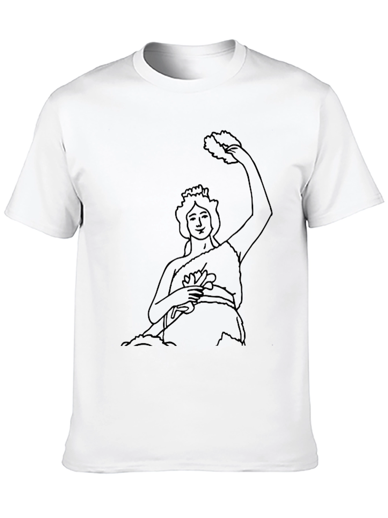 Black T-Shirt with Goddess Graphic