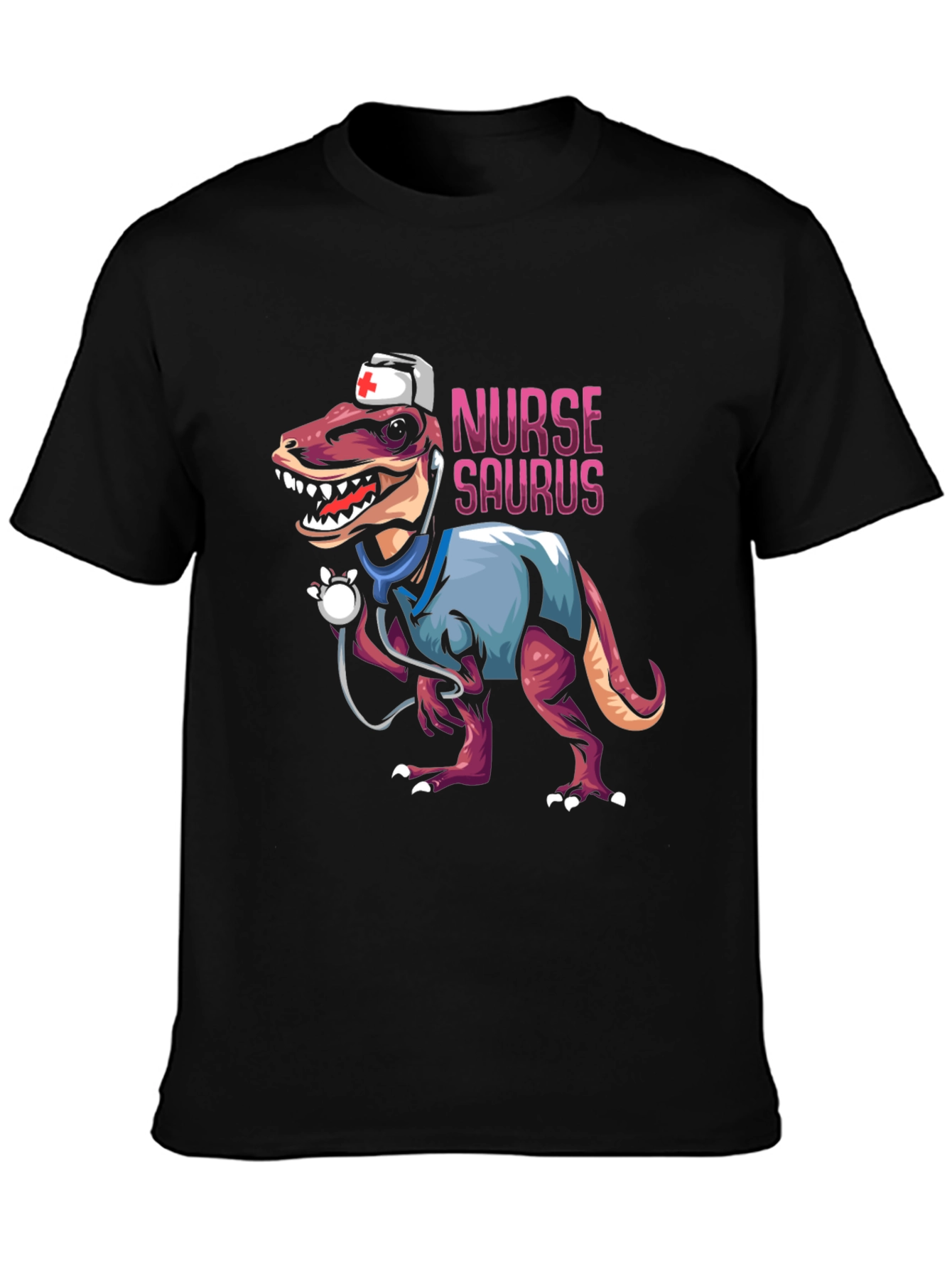 Nurse Saurus T-Shirt - Funny Dinosaur Graphic Tee