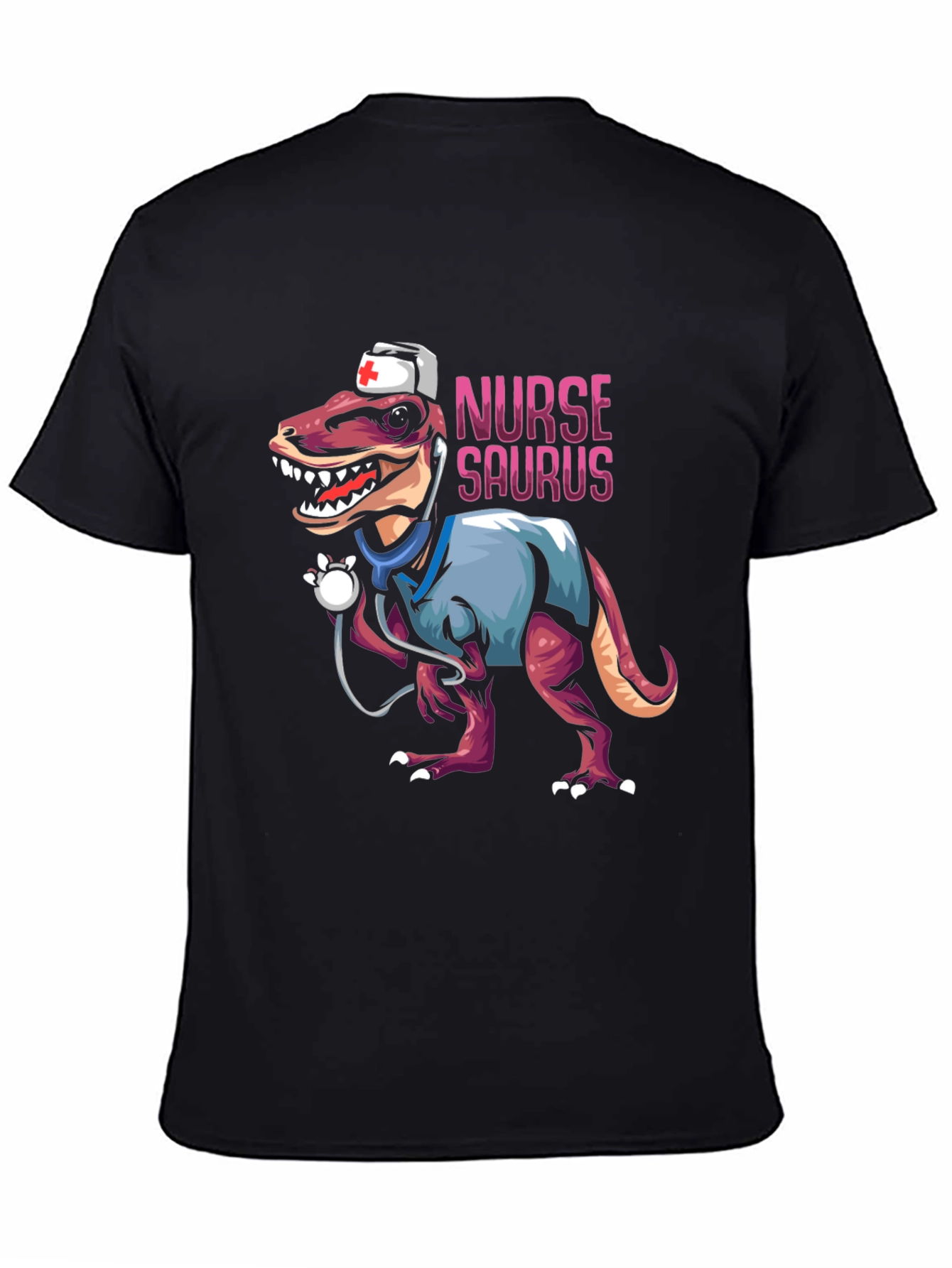 Nurse Saurus T-Shirt - Funny Dinosaur Graphic Tee