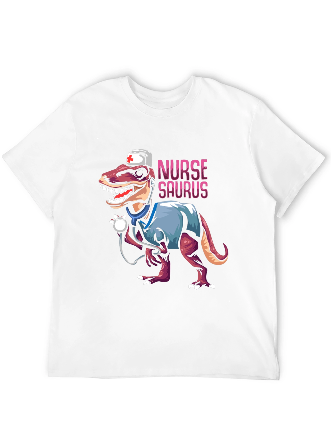 Nurse Saurus T-Shirt - Funny Dinosaur Graphic Tee