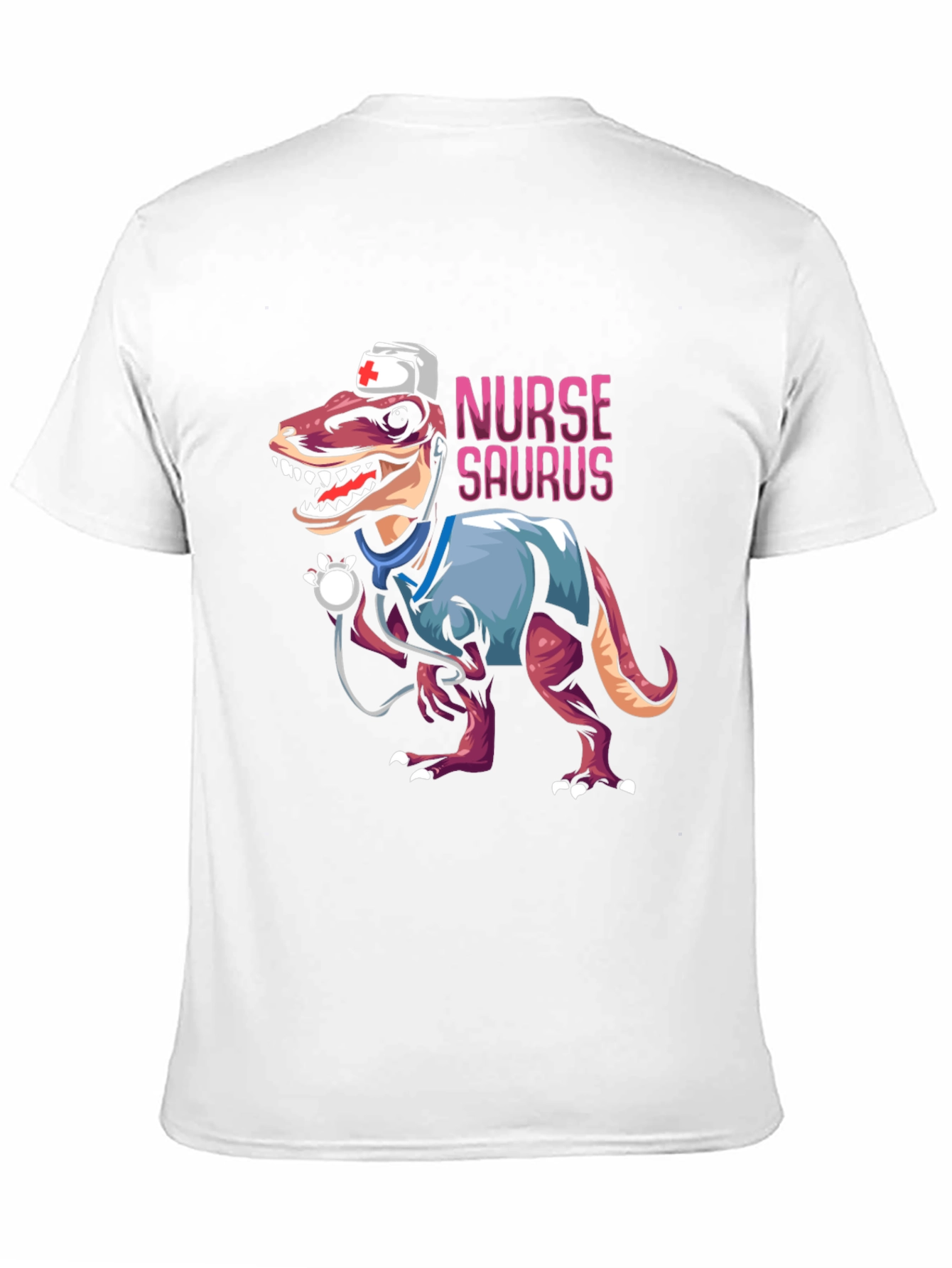 Nurse Saurus T-Shirt - Funny Dinosaur Graphic Tee