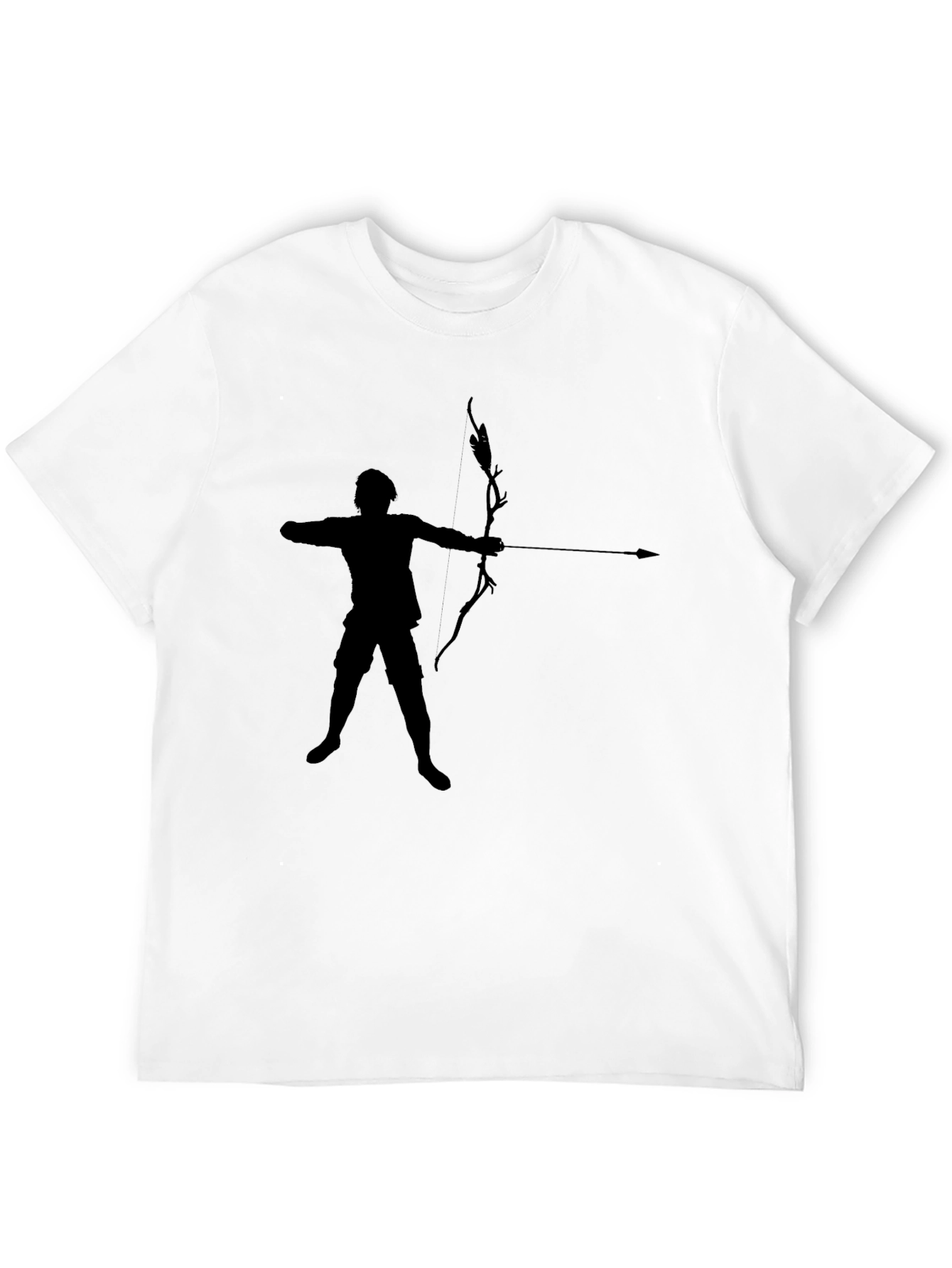 Archer Silhouette T-Shirt - Black Casual Tee