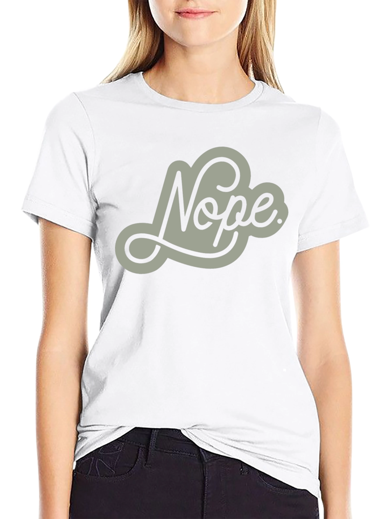 Nope Graphic Tee - Mens Casual Crew Neck T-Shirt
