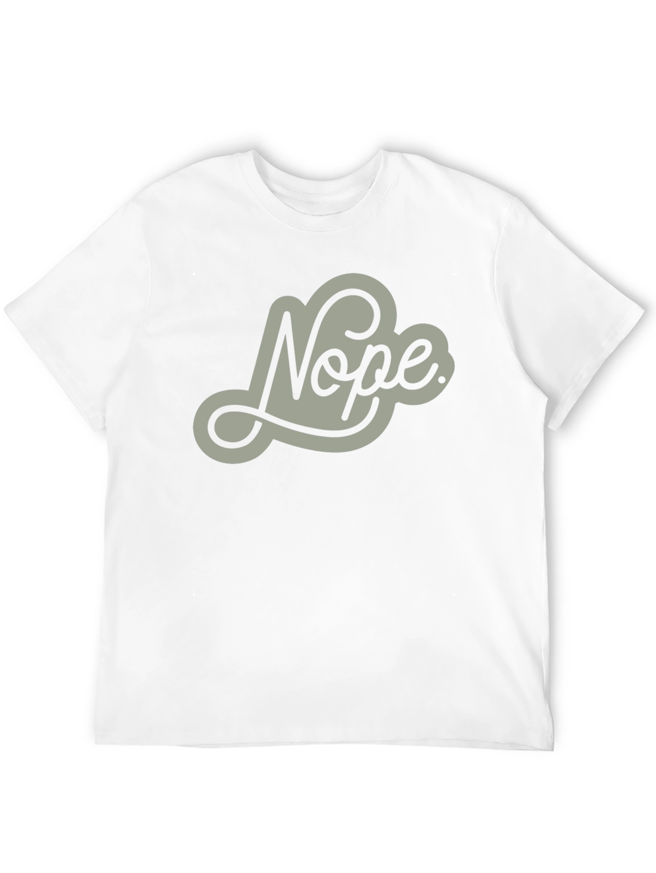 Nope Graphic Tee - Mens Casual Crew Neck T-Shirt