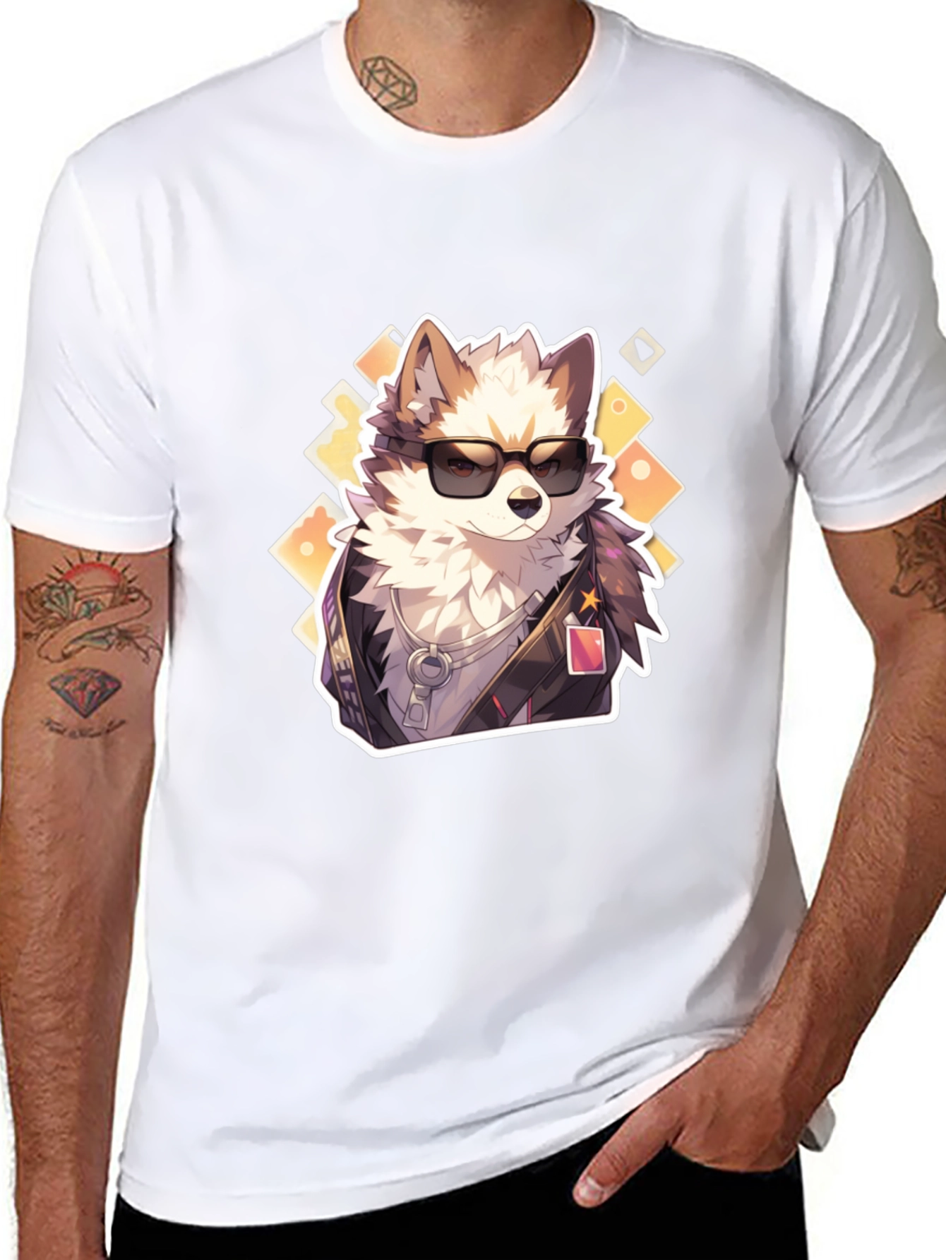 Cool Dog Graphic Tee - Trendy Streetwear