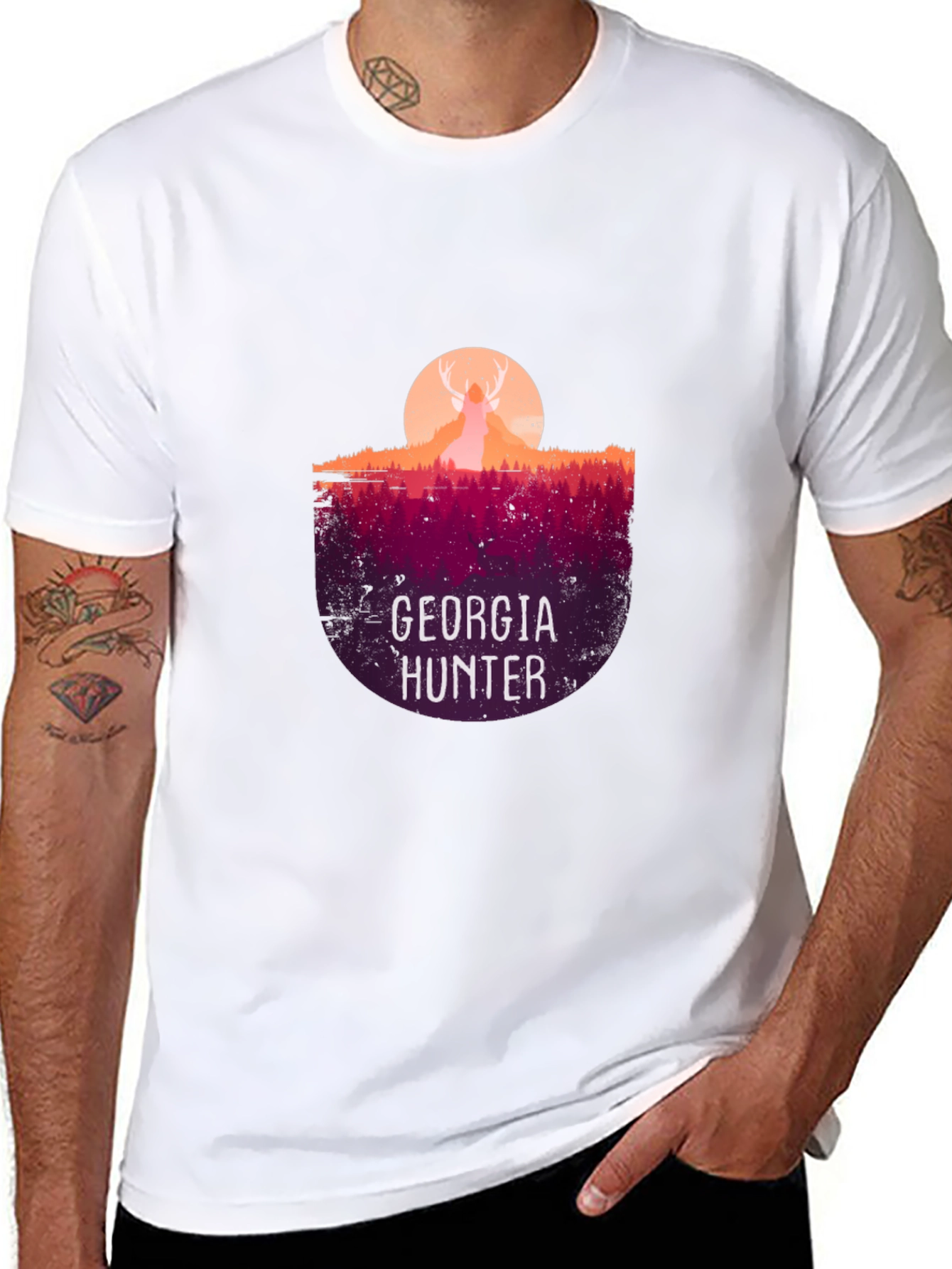 Georgia Hunter T-Shirt - Deer Silhouette