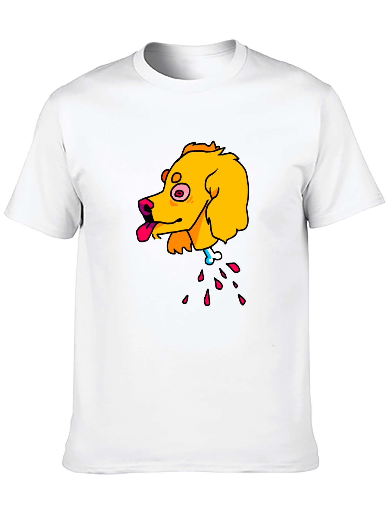 Cartoon Dog Head T-Shirt