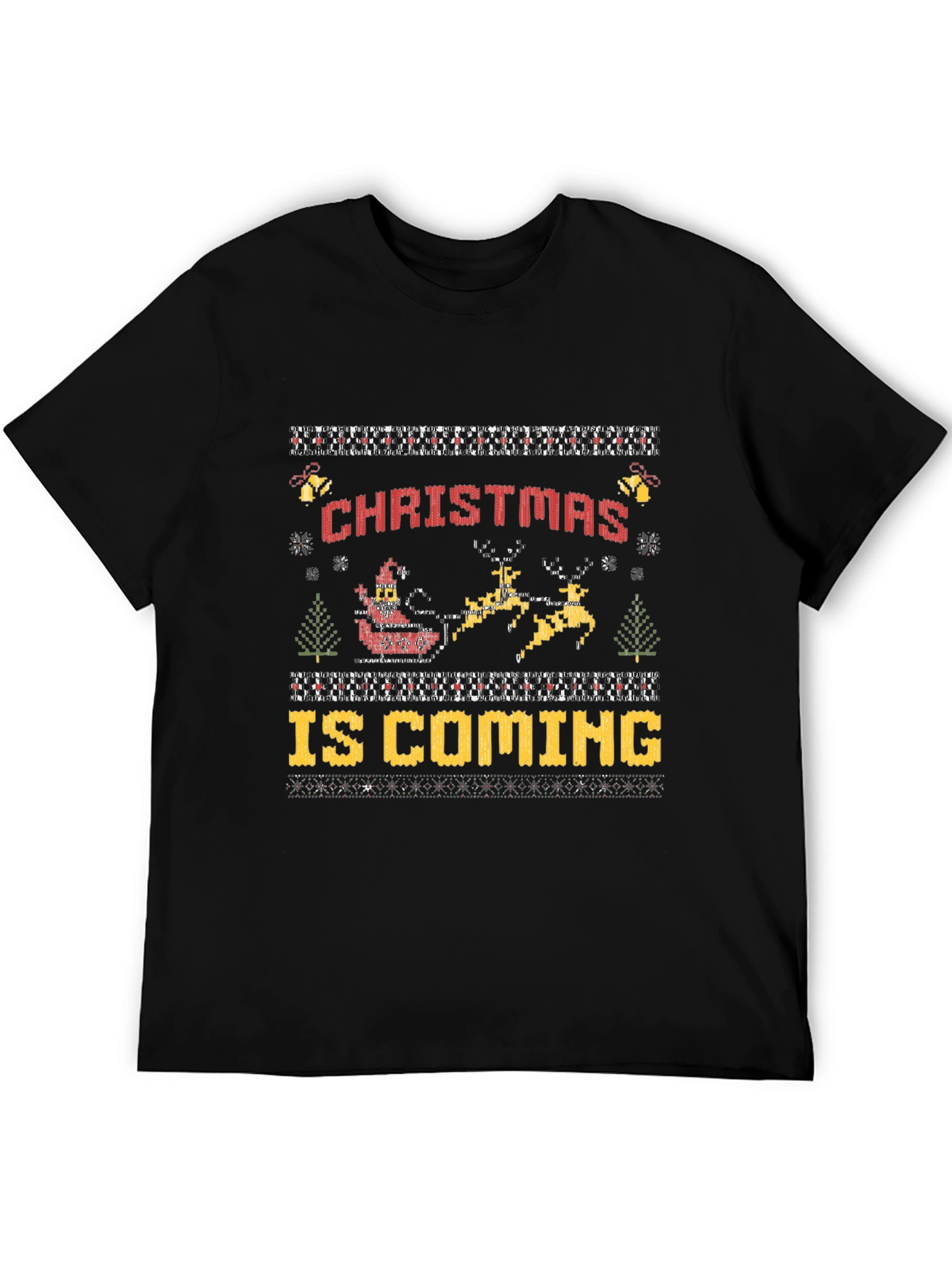 Christmas Is Coming Ugly Sweater Style T-Shirt