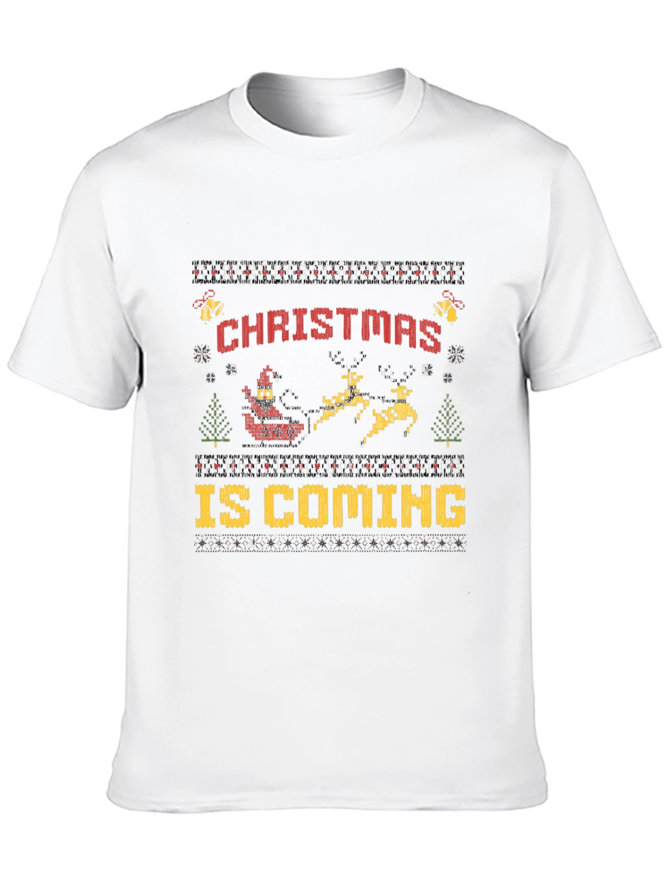 Christmas Is Coming Ugly Sweater Style T-Shirt