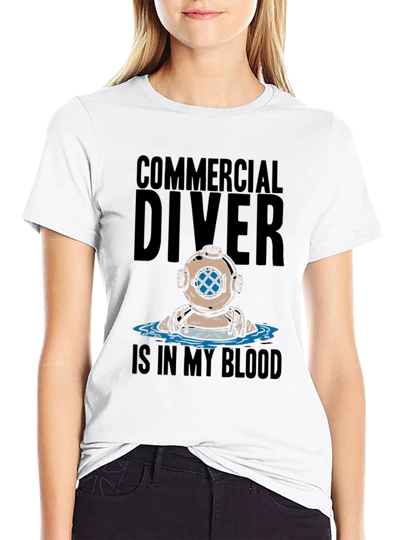 Commercial Diver T-Shirt - Diving is in My Blood
