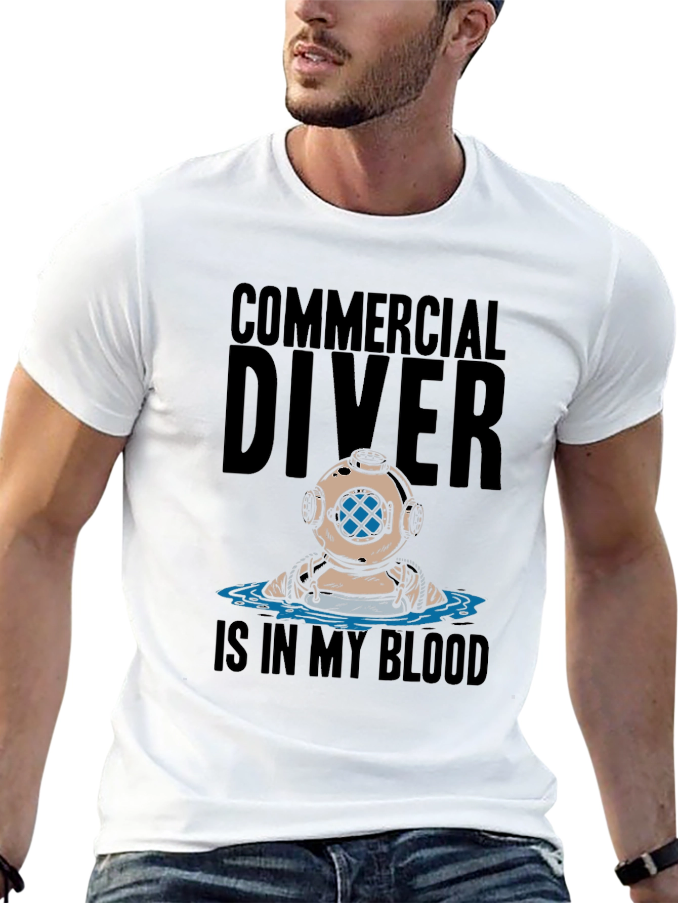 Commercial Diver T-Shirt - Diving is in My Blood