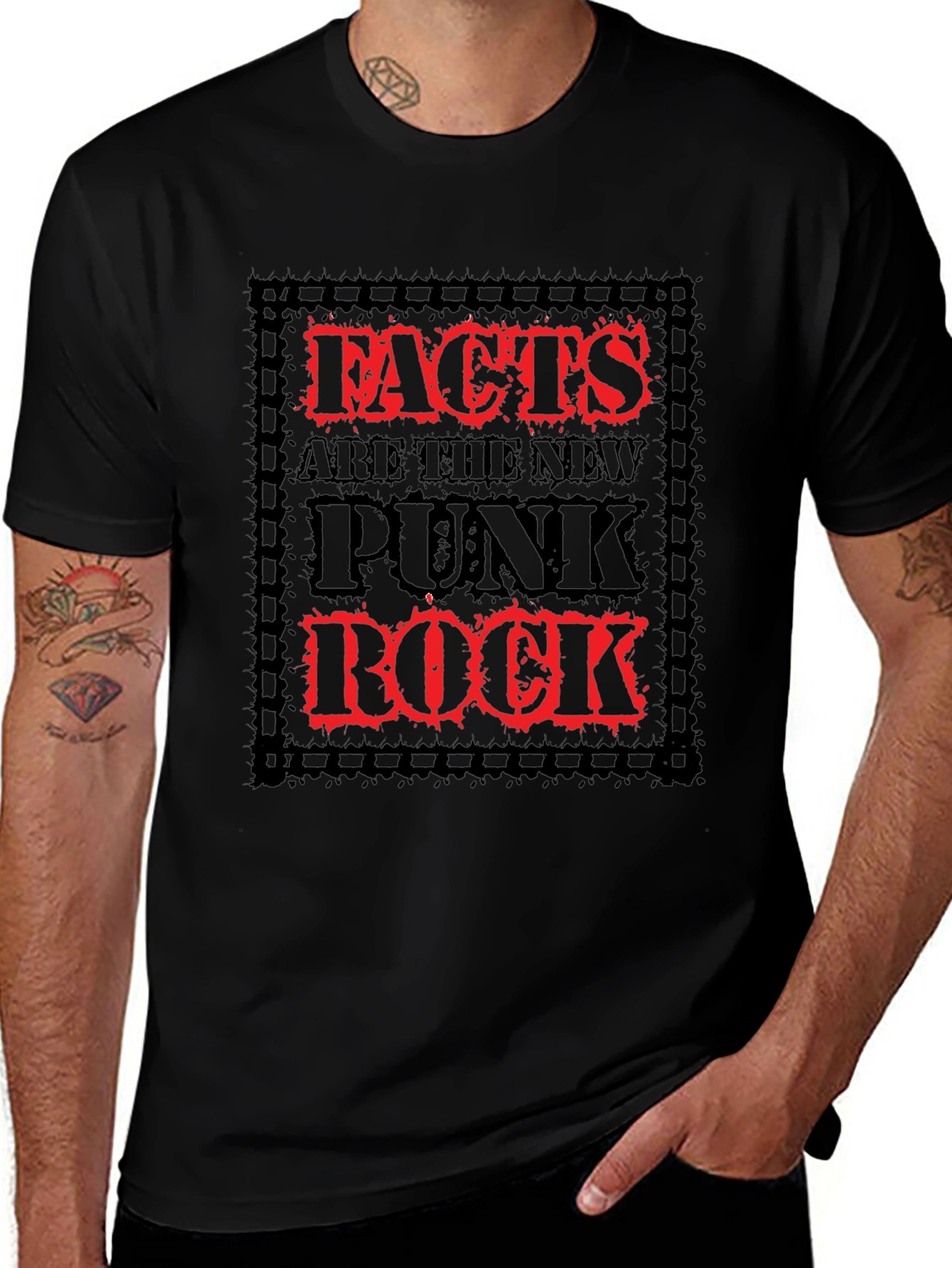Facts Are The New Punk Rock Black T-Shirt
