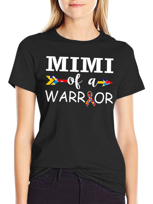 Mimi of a Warrior Autism Awareness T-Shirt