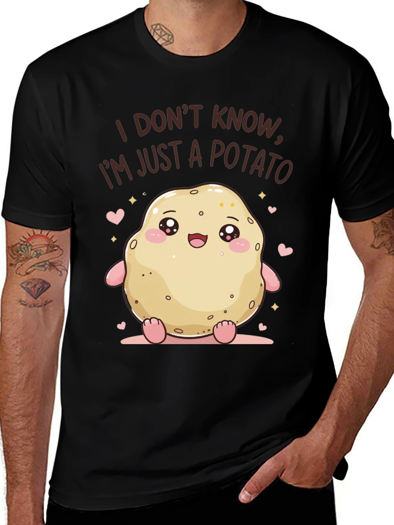 Cute Potato Graphic Tee - Funny Kawaii T-Shirt