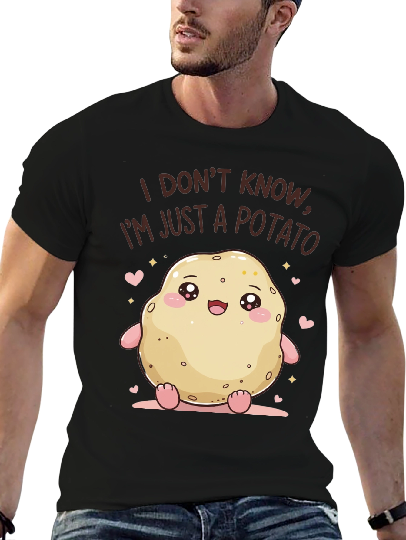 Cute Potato Graphic Tee - Funny Kawaii T-Shirt