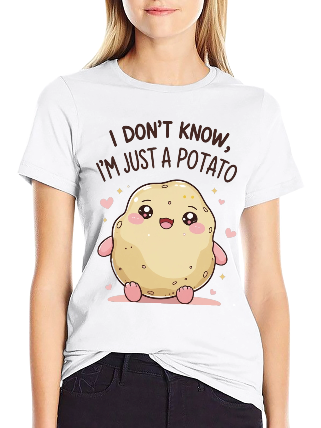 Cute Potato Graphic Tee - Funny Kawaii T-Shirt