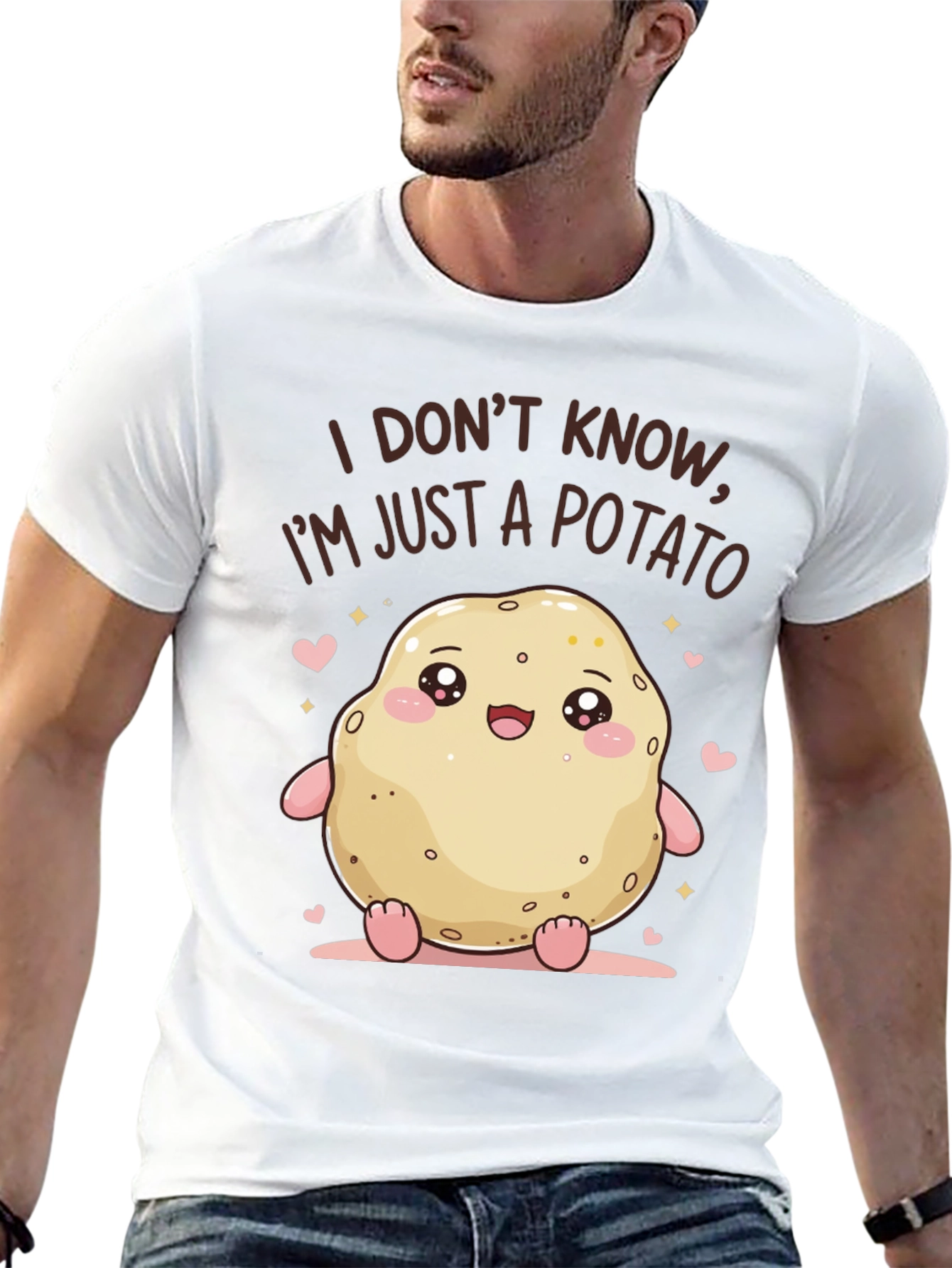 Cute Potato Graphic Tee - Funny Kawaii T-Shirt