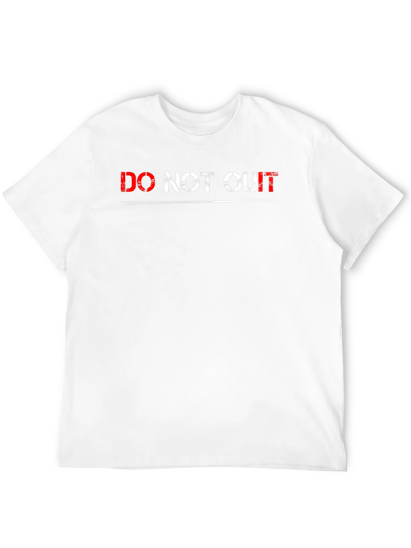 Do Not Quit Graphic Print Black T-Shirt