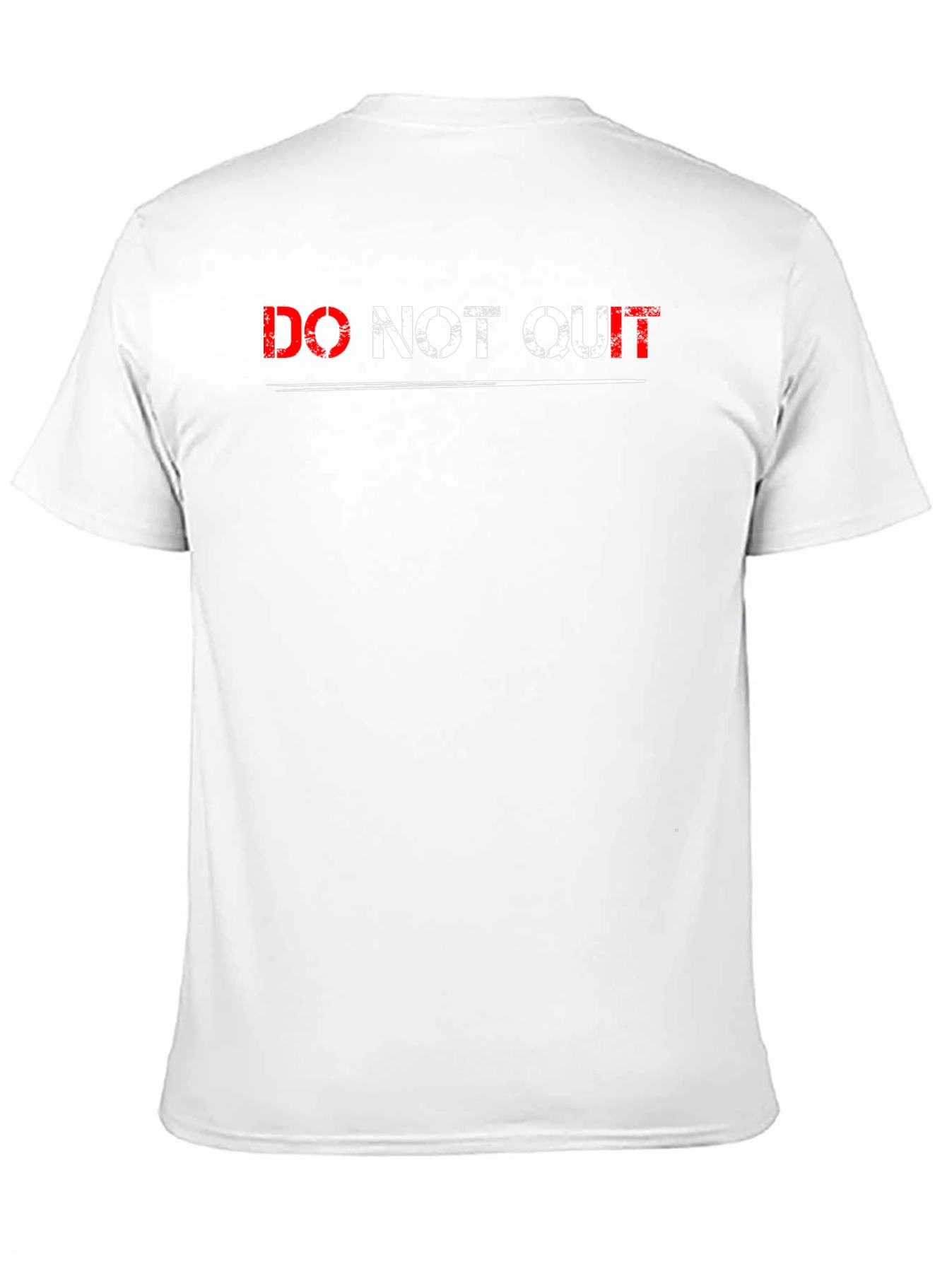 Do Not Quit Graphic Print Black T-Shirt