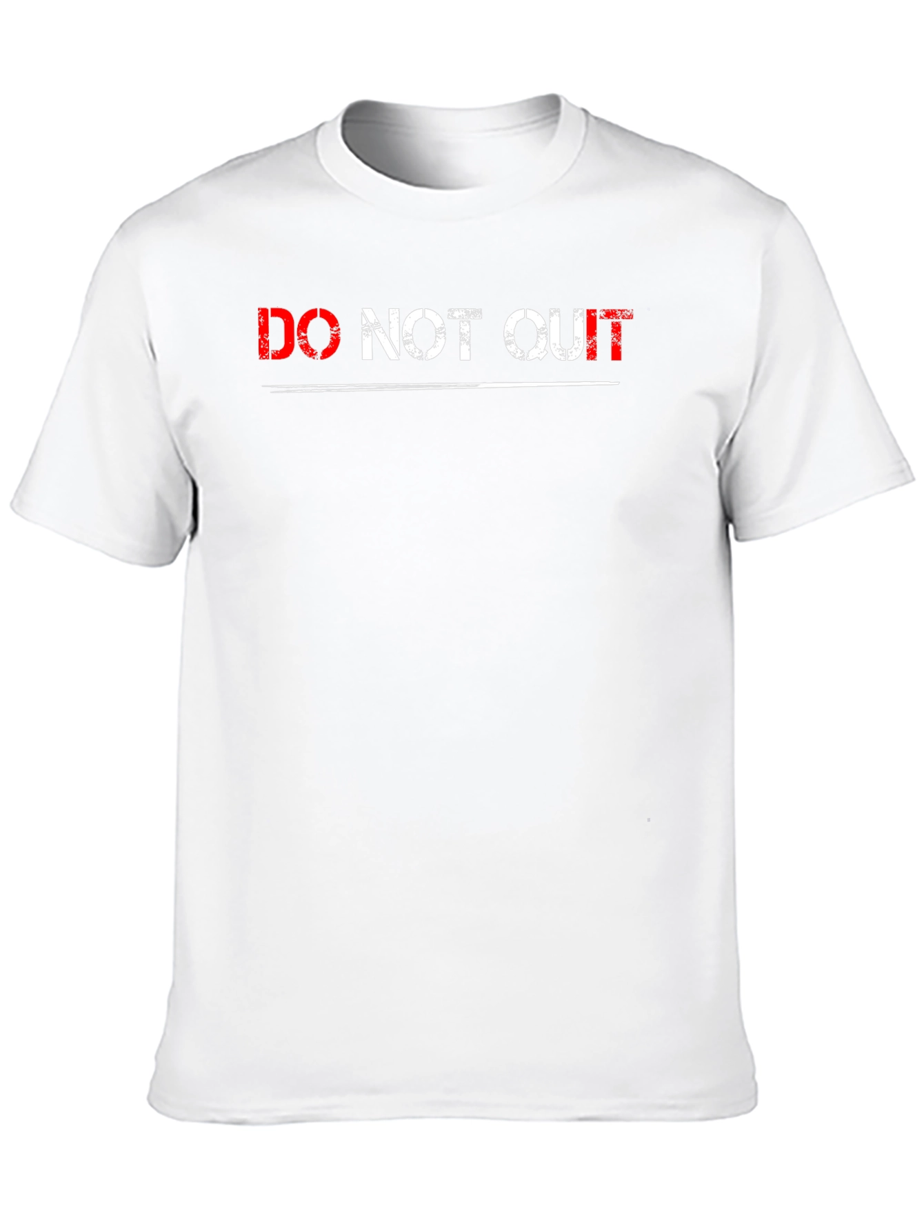 Do Not Quit Graphic Print Black T-Shirt