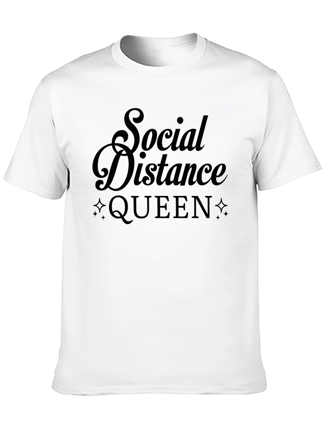 Social Distance Queen Graphic Tee - Black