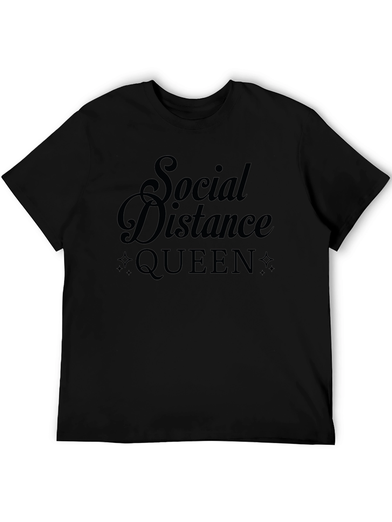 Social Distance Queen Graphic Tee - Black