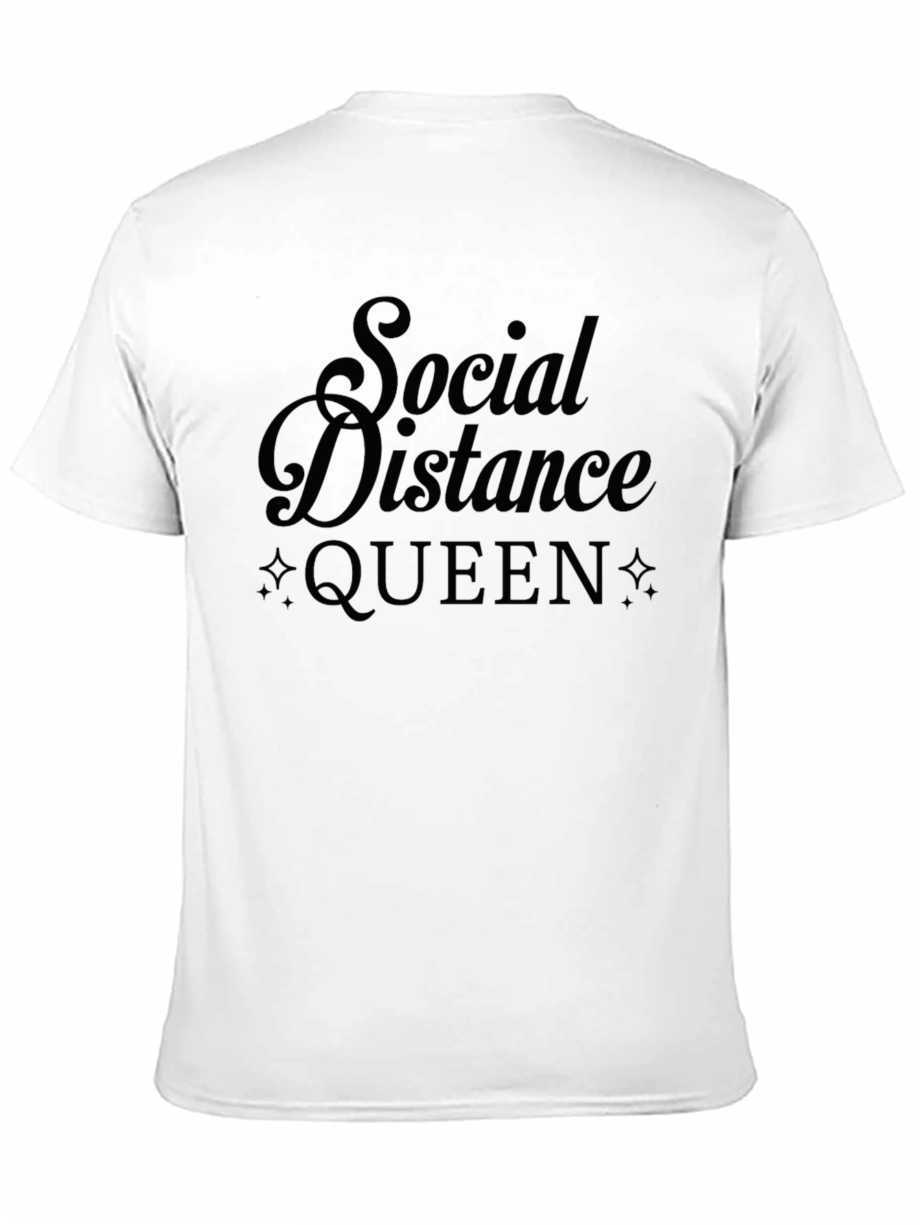Social Distance Queen Graphic Tee - Black