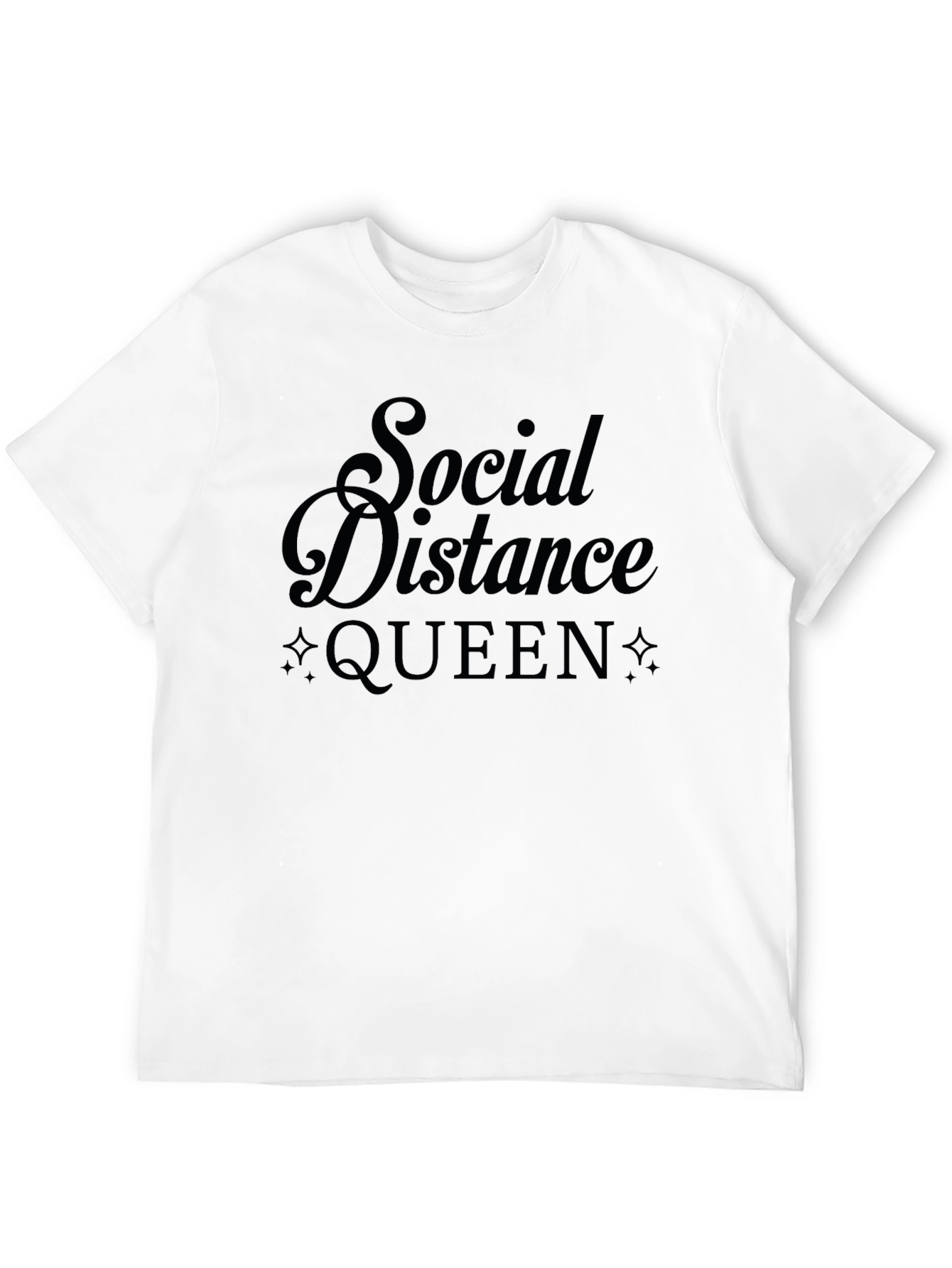 Social Distance Queen Graphic Tee - Black