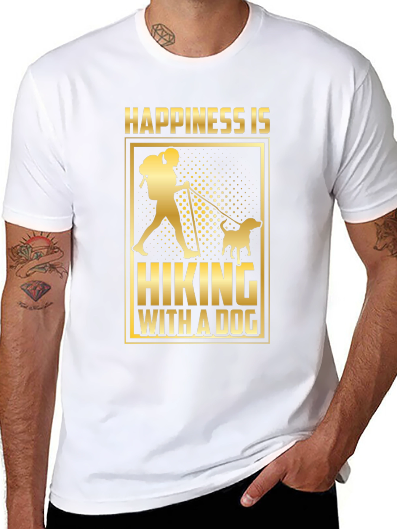 Happiness is Hiking With A Dog T-Shirt