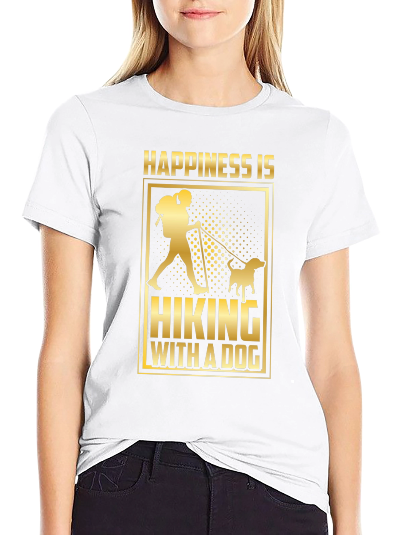 Happiness is Hiking With A Dog T-Shirt
