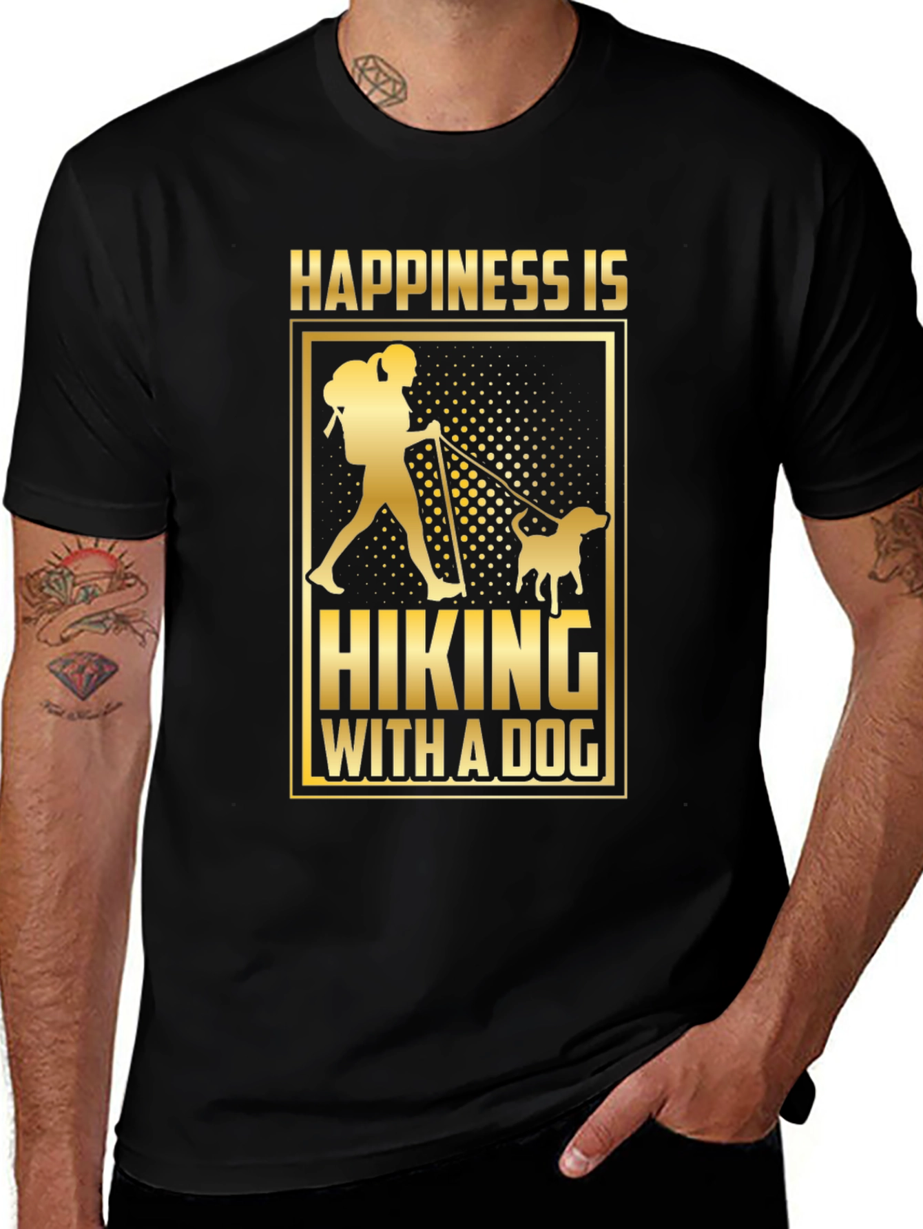 Happiness is Hiking With A Dog T-Shirt