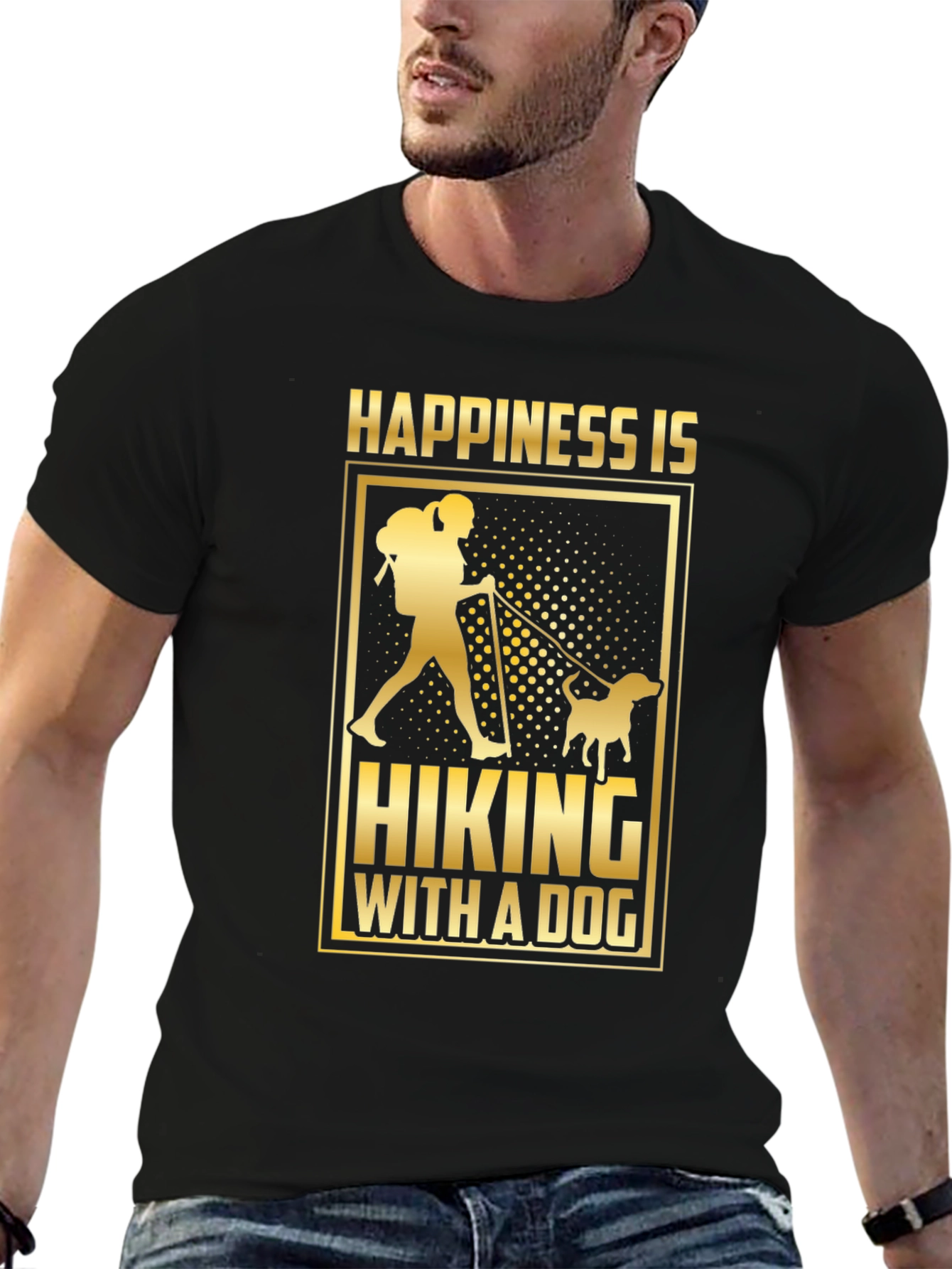 Happiness is Hiking With A Dog T-Shirt