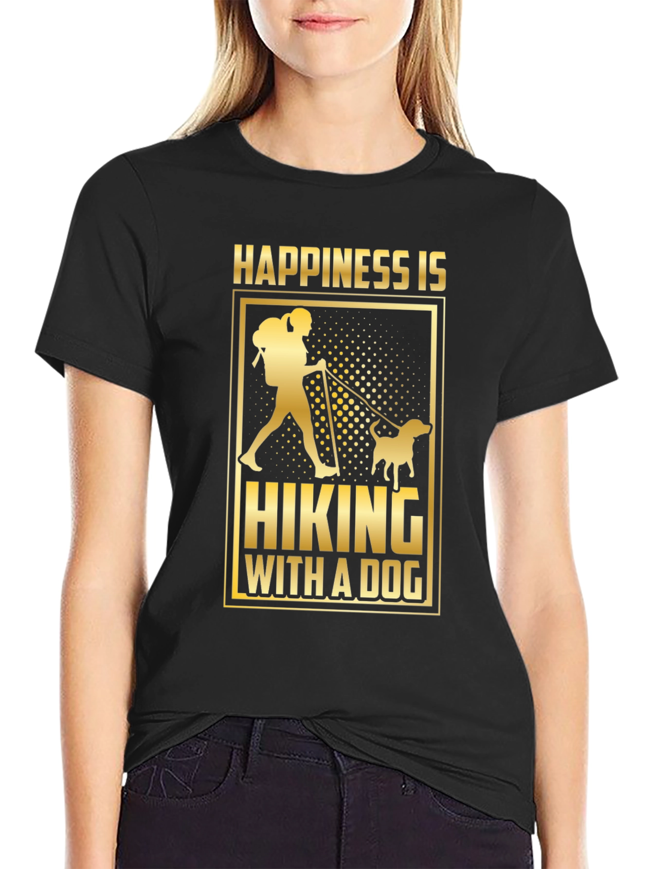 Happiness is Hiking With A Dog T-Shirt