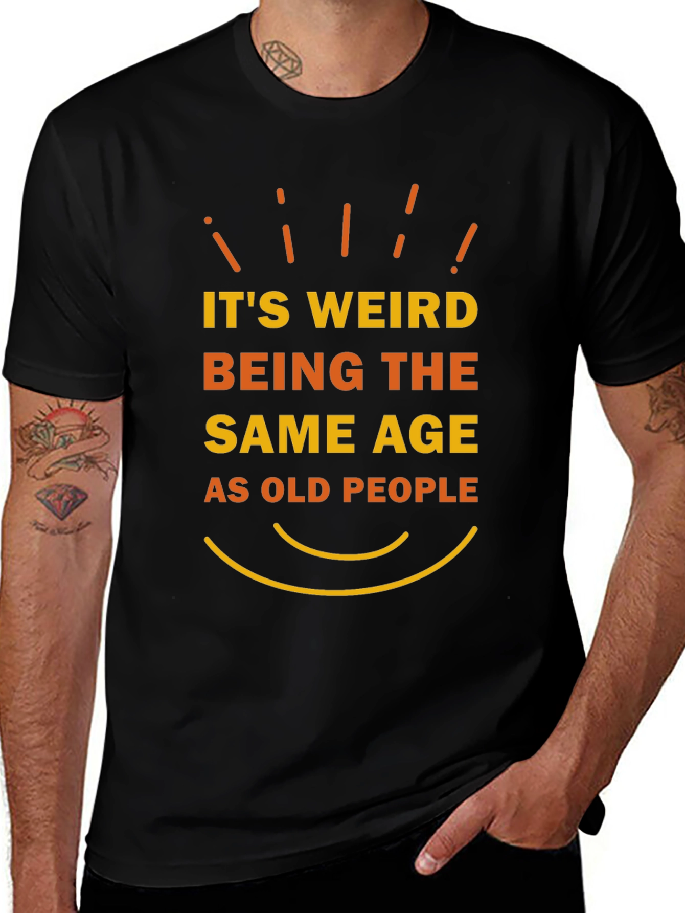 Funny Same Age as Old People Graphic T-Shirt