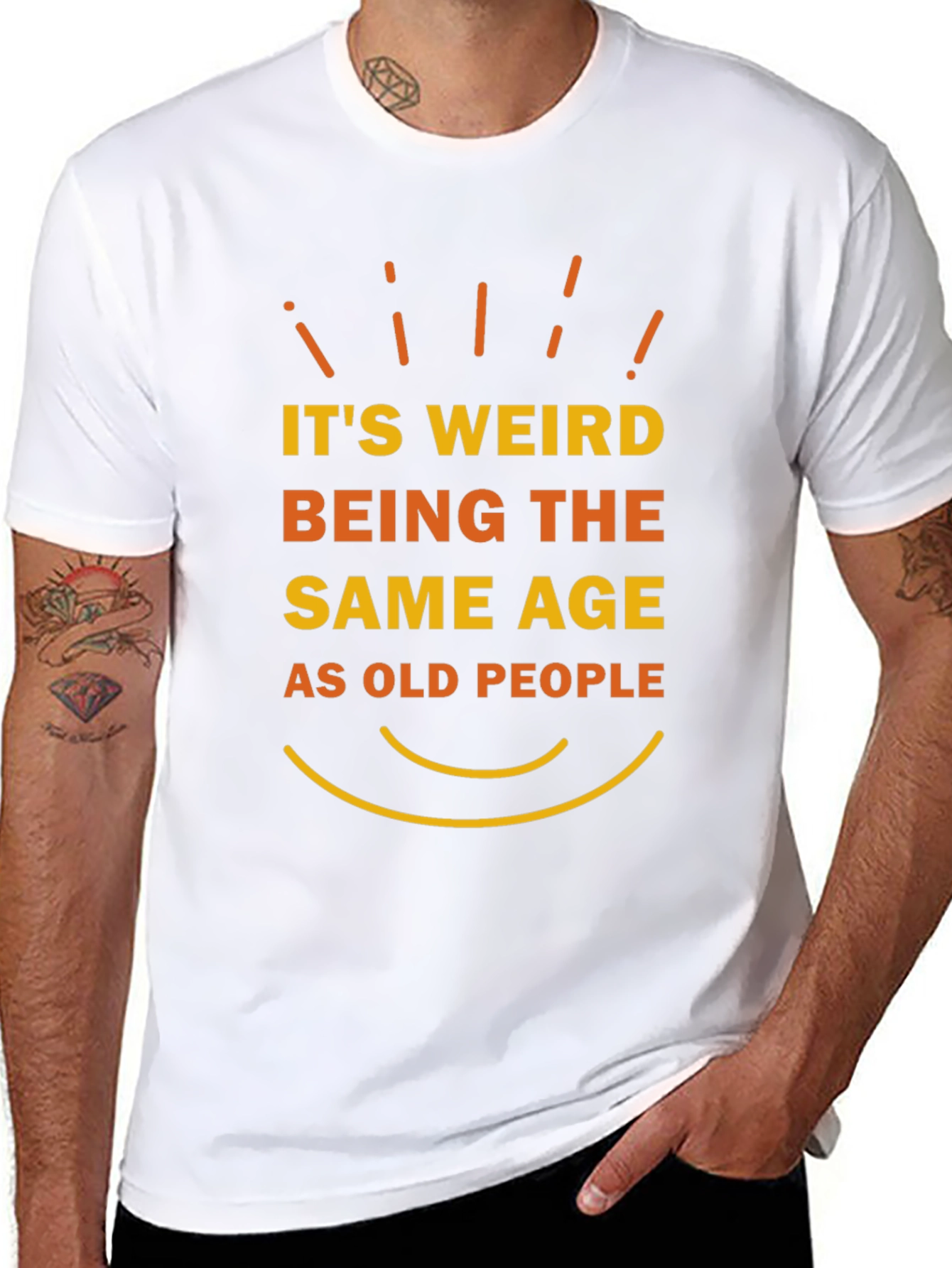 Funny Same Age as Old People Graphic T-Shirt