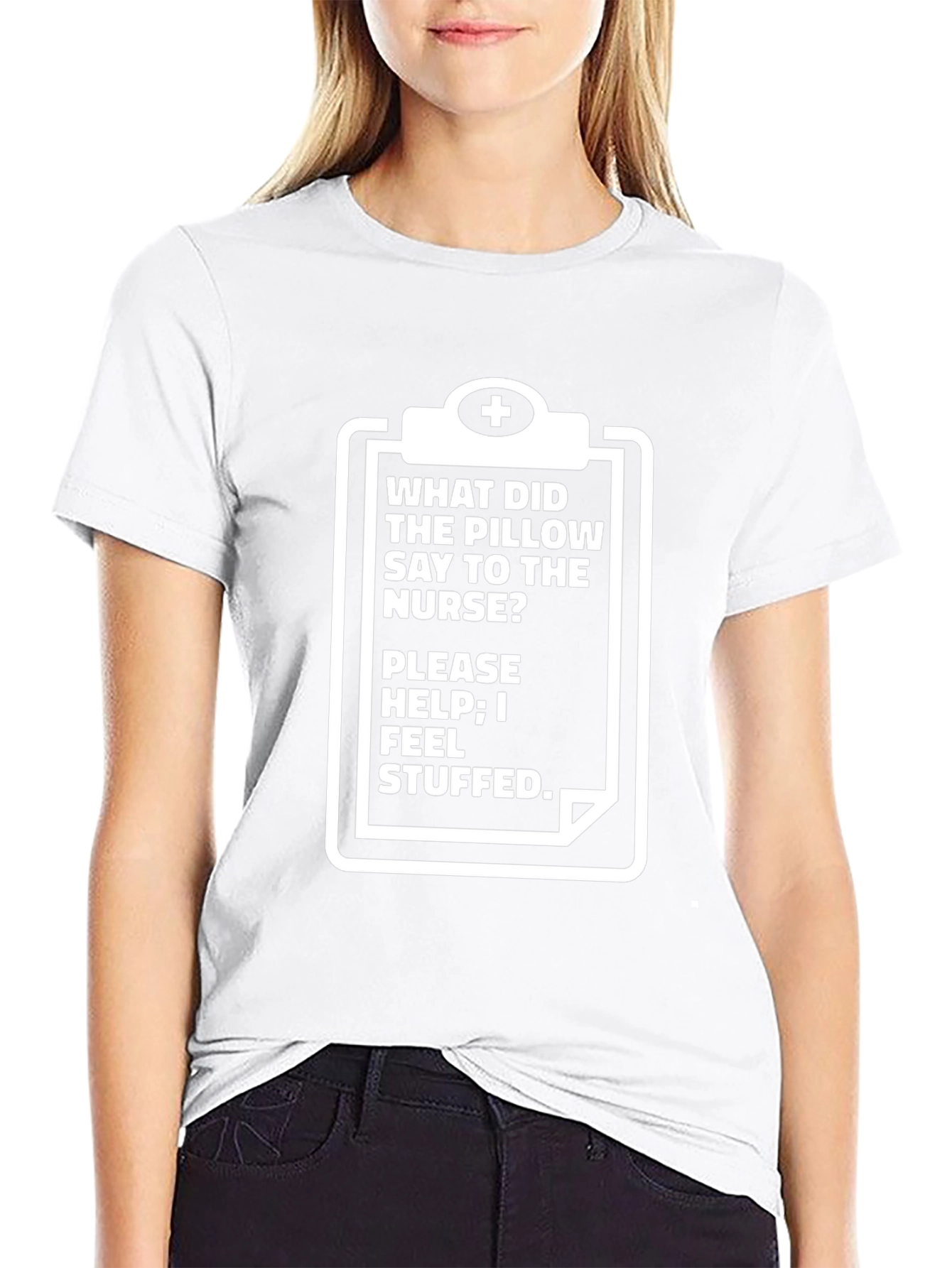 Funny Nurse Pillow Stuffed T-Shirt
