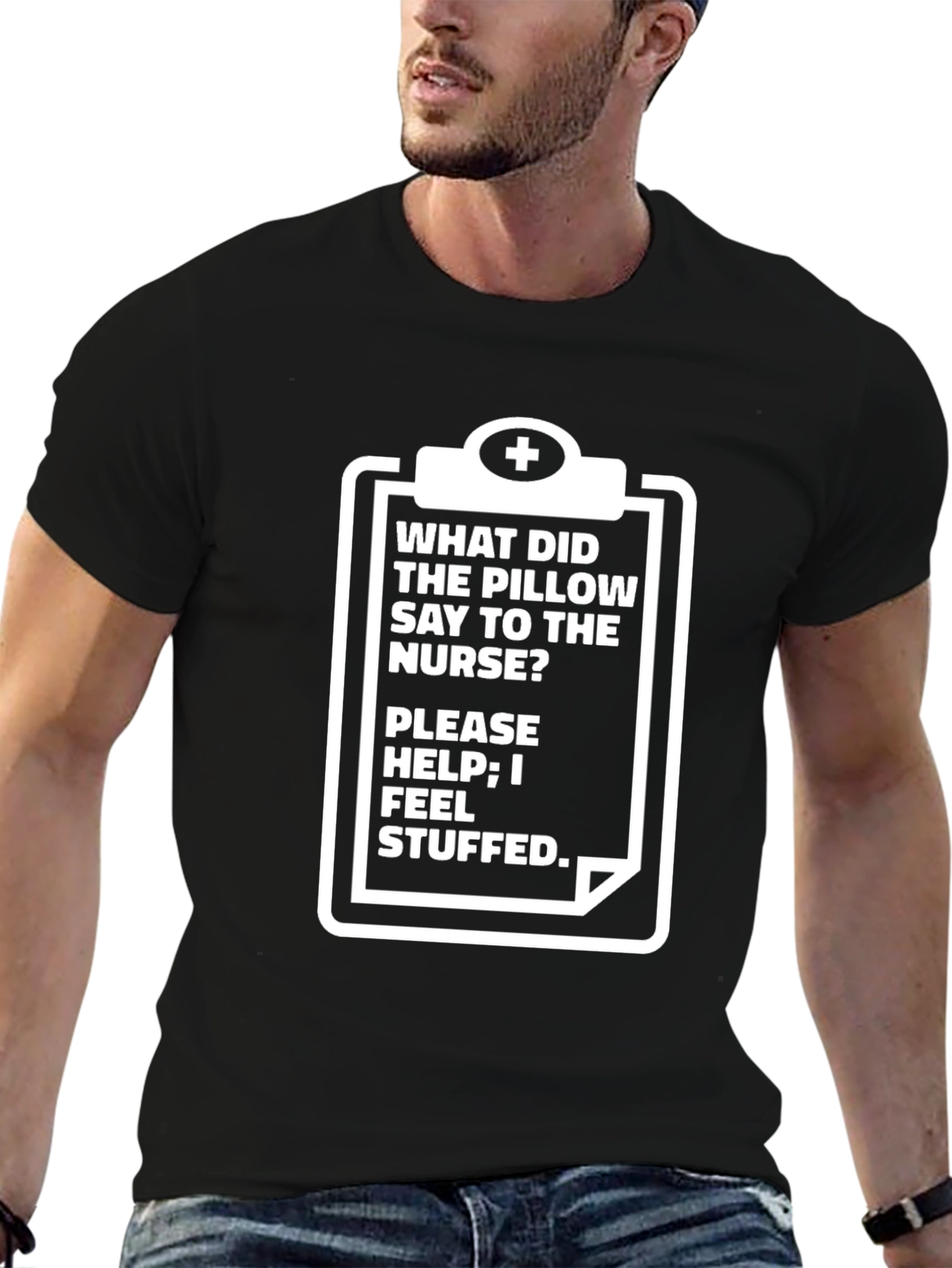 Funny Nurse Pillow Stuffed T-Shirt