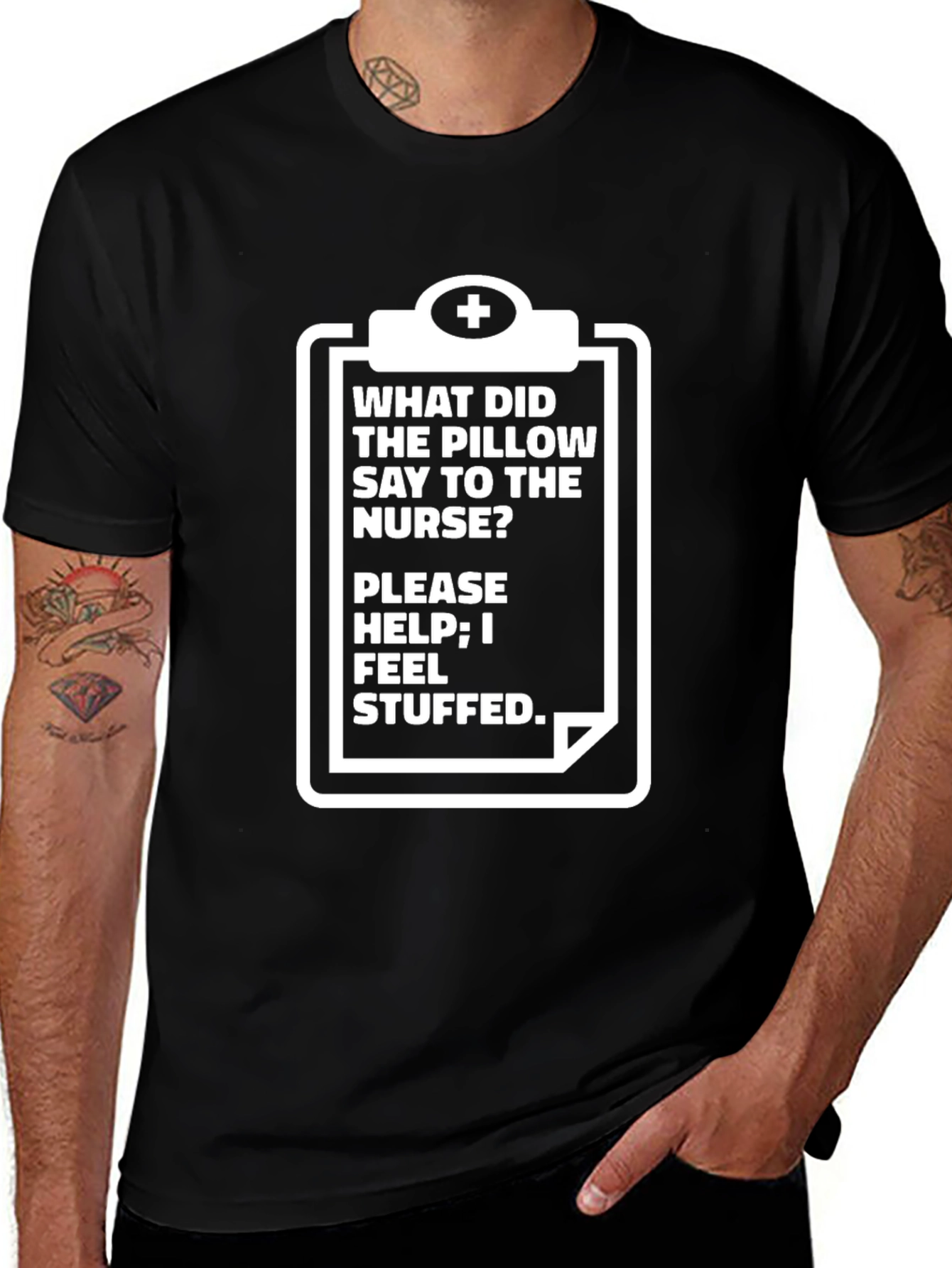 Funny Nurse Pillow Stuffed T-Shirt