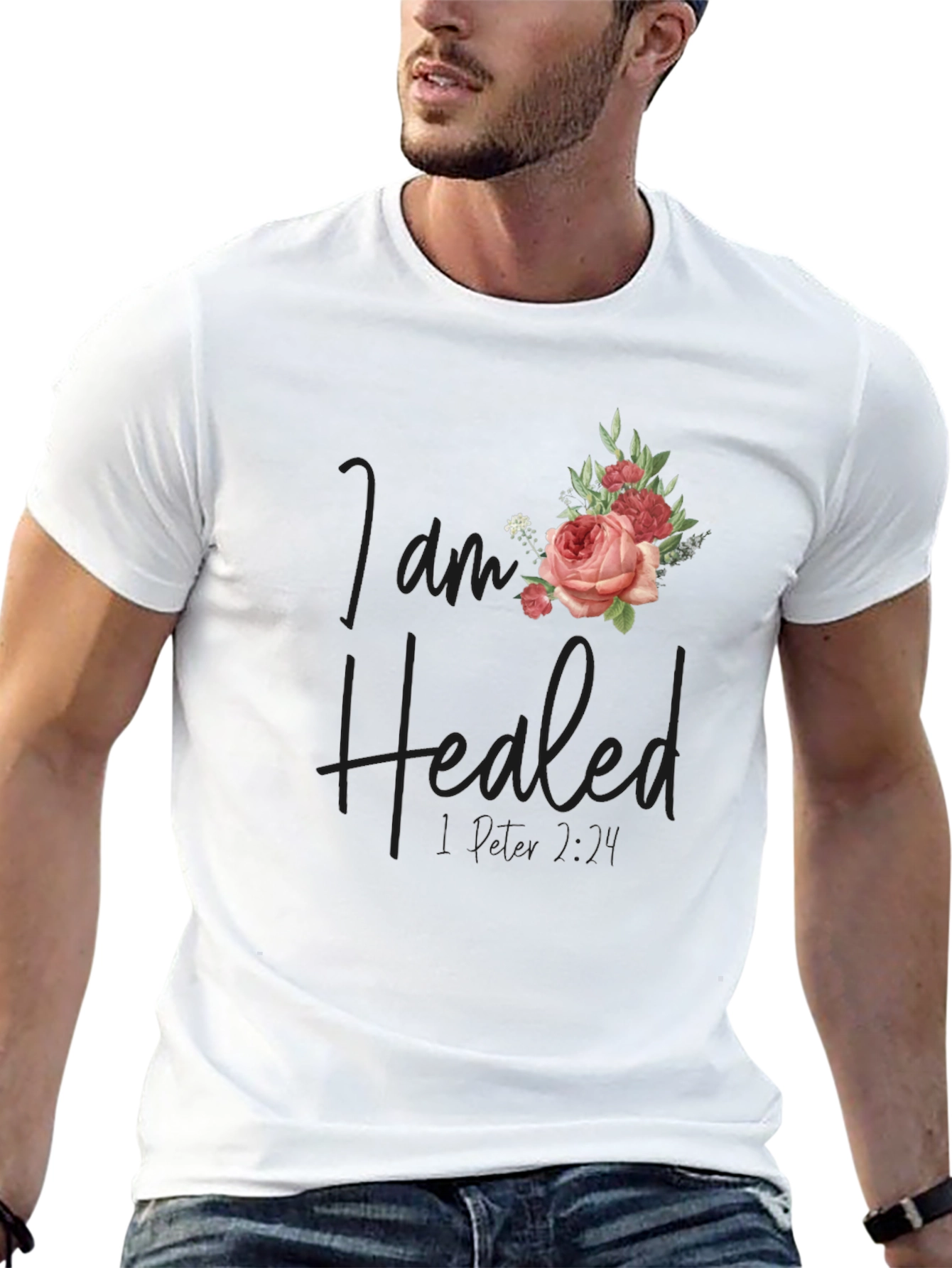 I Am Healed Floral T-Shirt