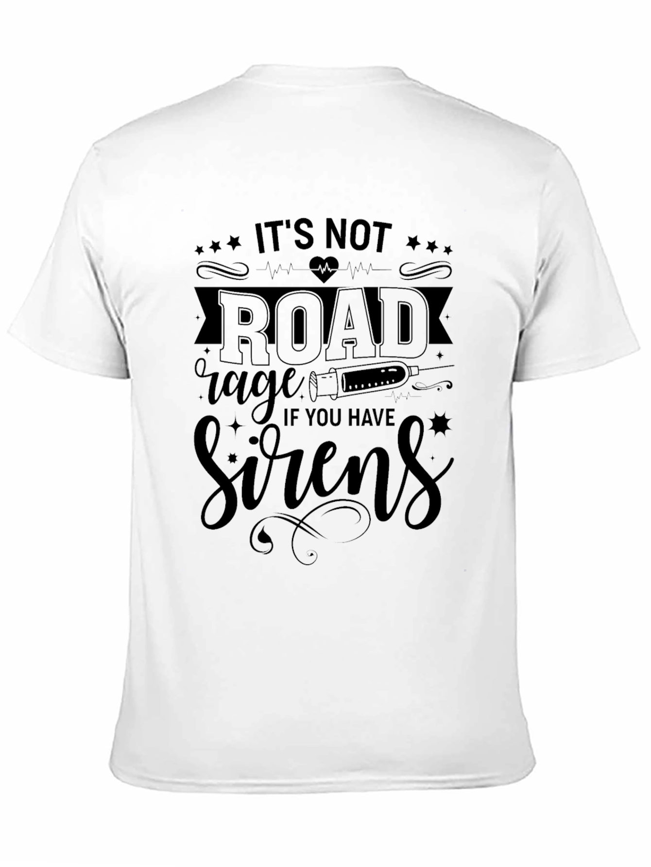 Road Rage Sirens Black Graphic T-Shirt