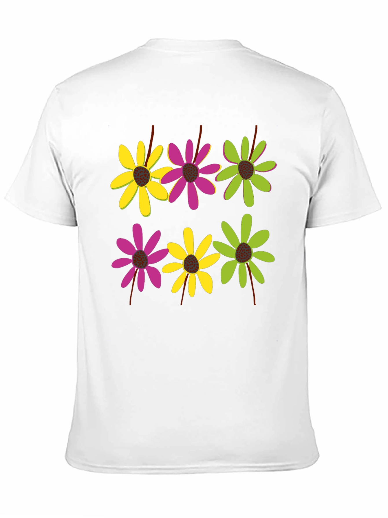 Floral Pattern Black T-Shirt for Men