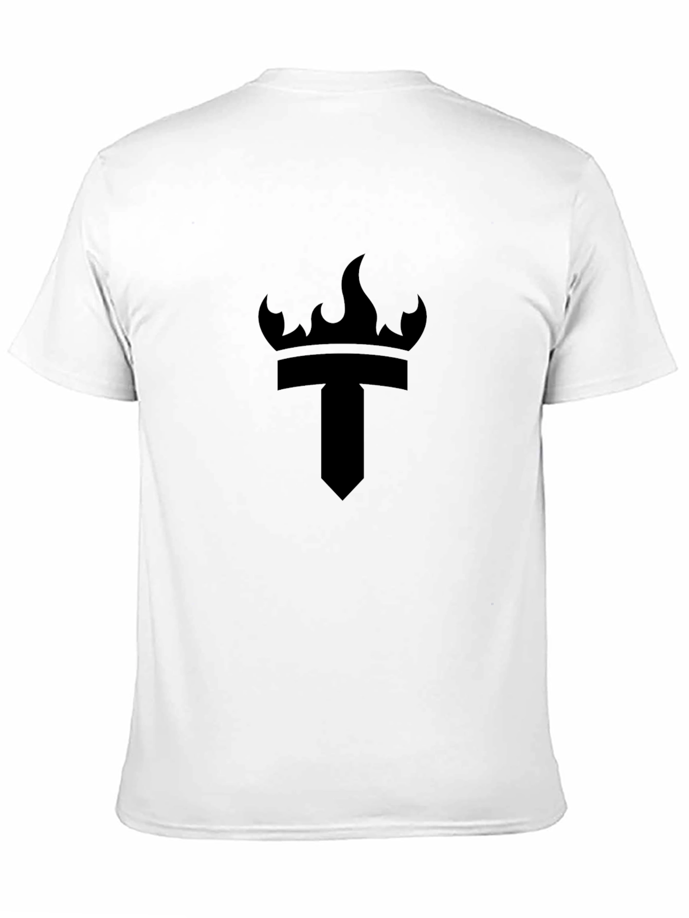 Black Tee with Crown & Torch Graphic