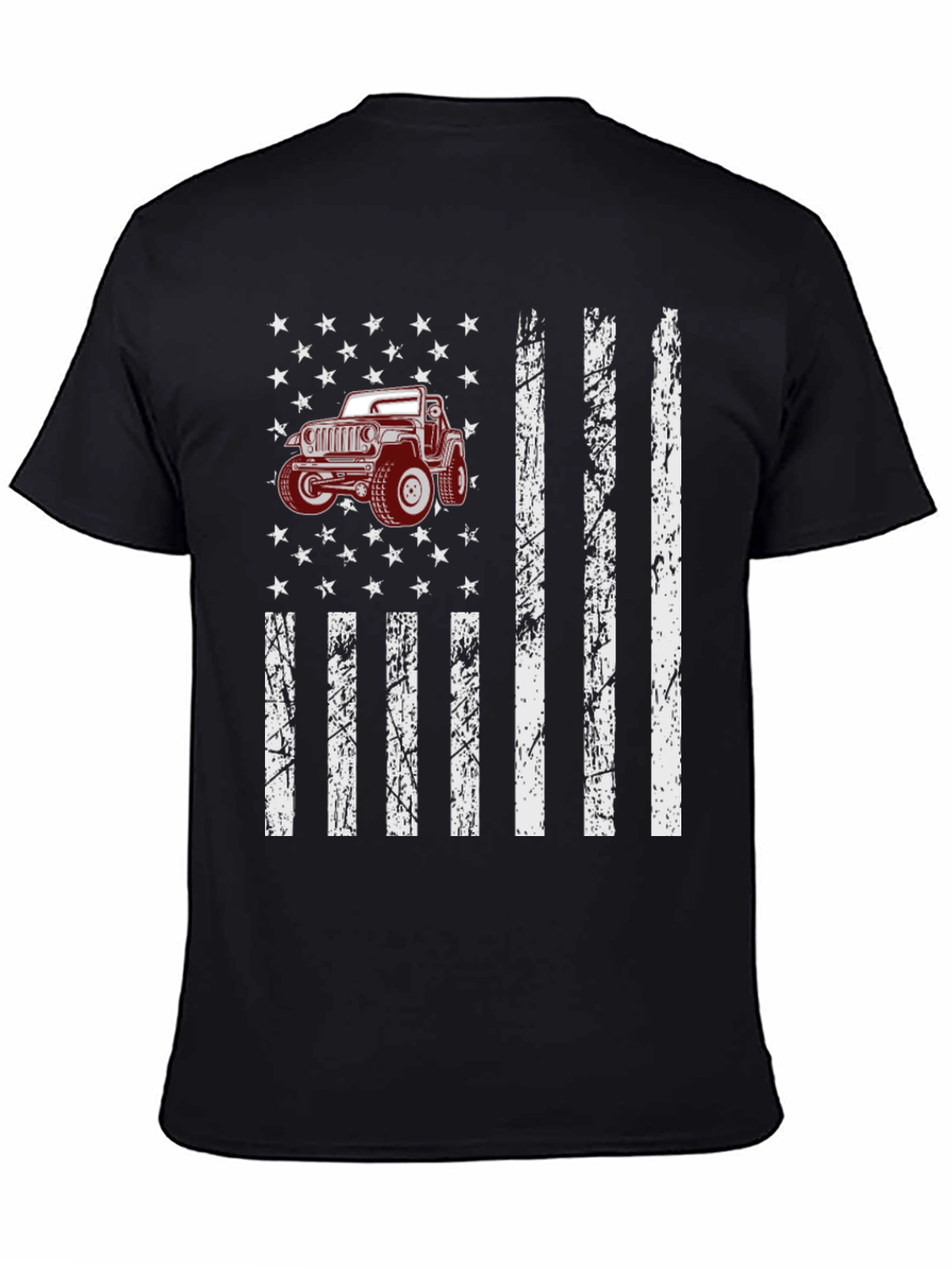 American Flag Jeep T-Shirt