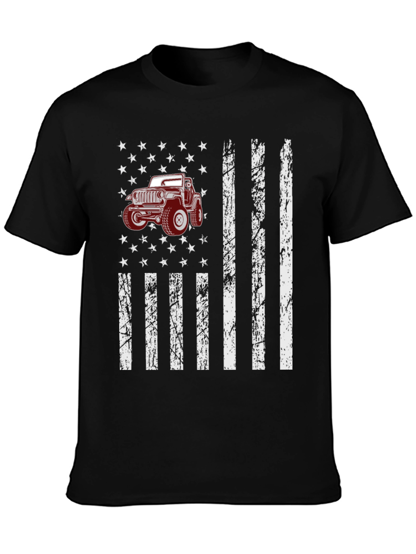 American Flag Jeep T-Shirt